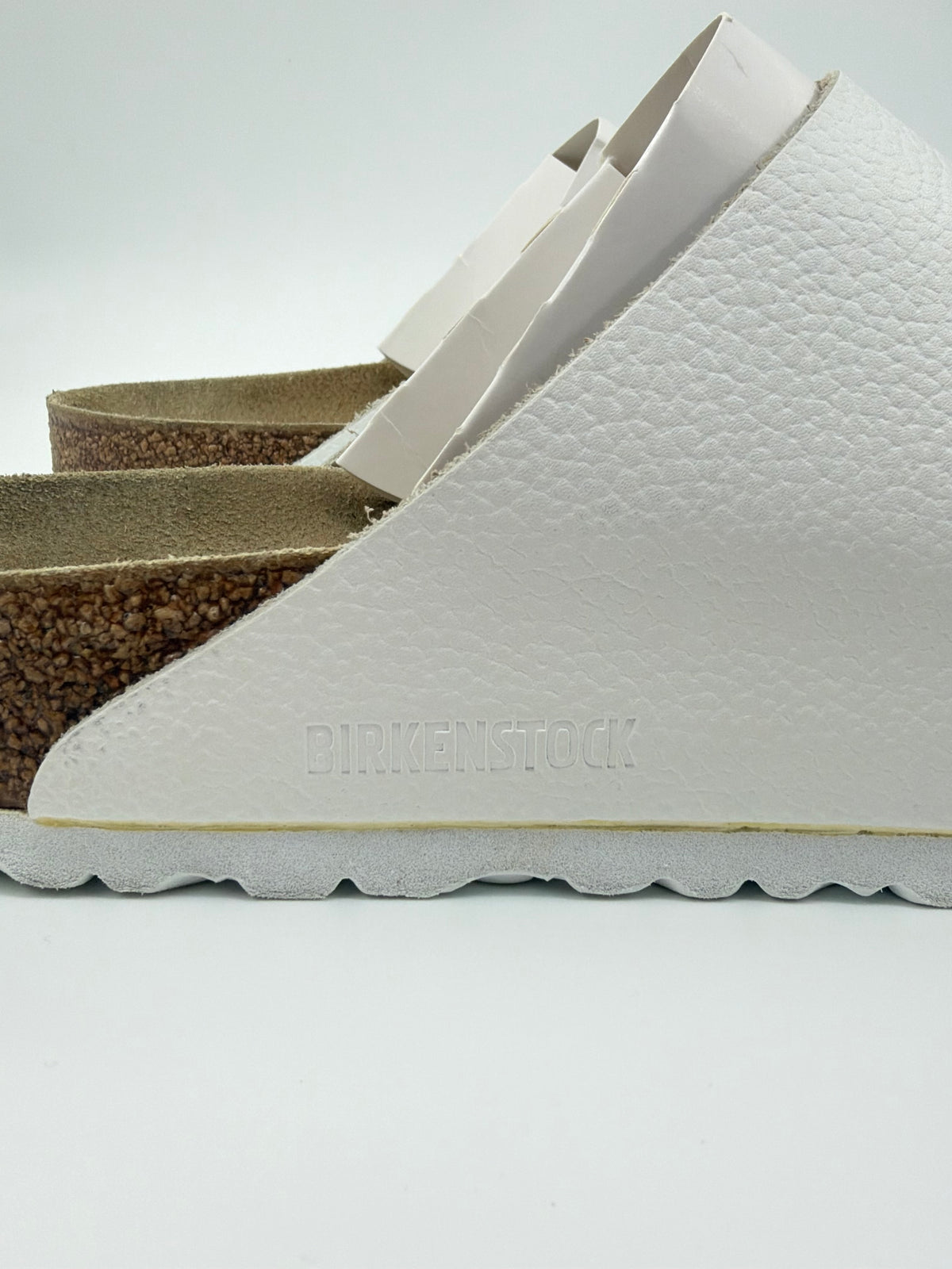 CHROME HEARTS BIRKENSTOCK ARIZONA WHITE LEATHER SANDALS (W/ BOX)