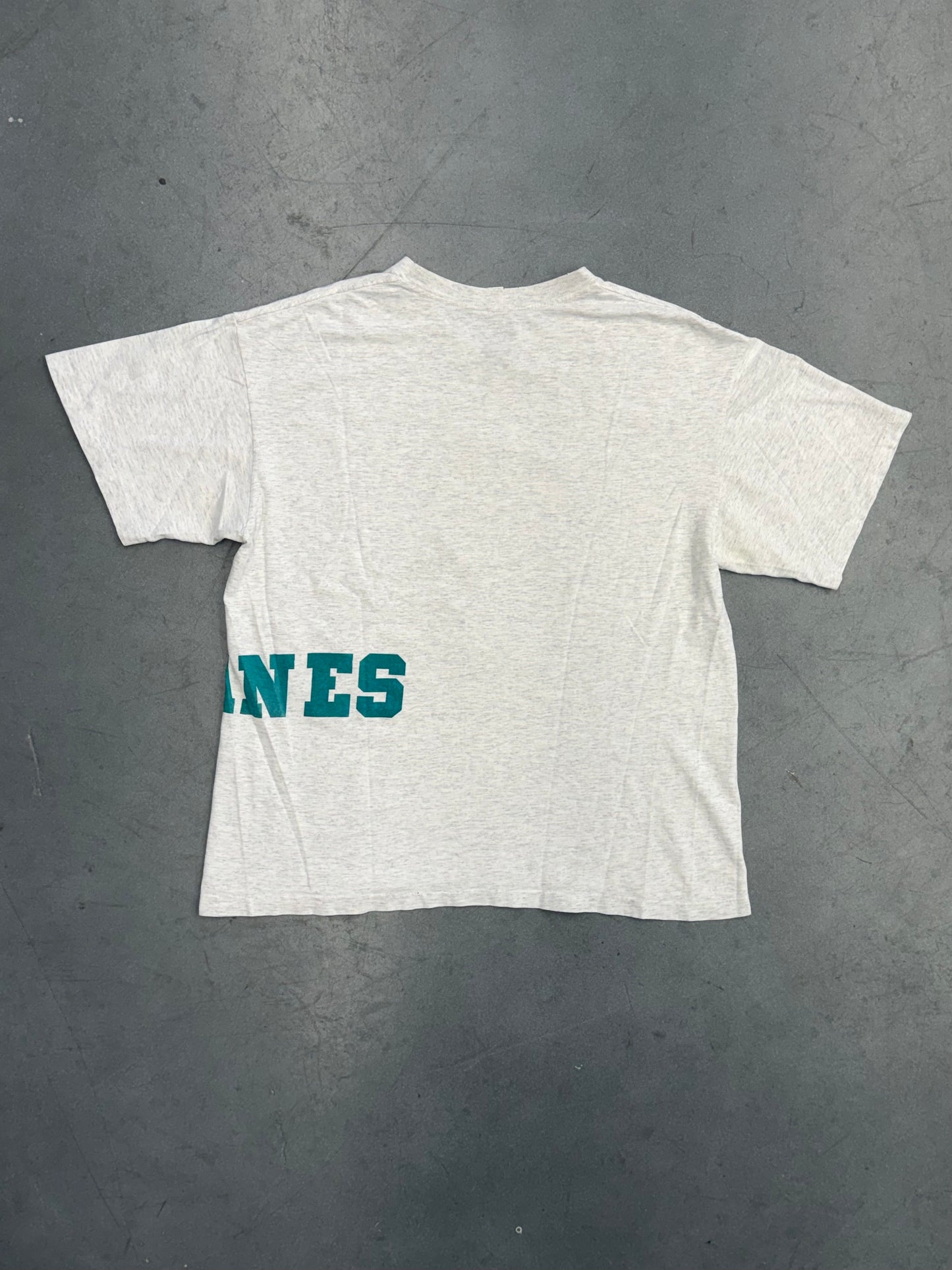 90'S UNIVERSITY OF MIAMI HURRICANES WRAP AROUND CUT NECK TEE (SOF TEE TAG)