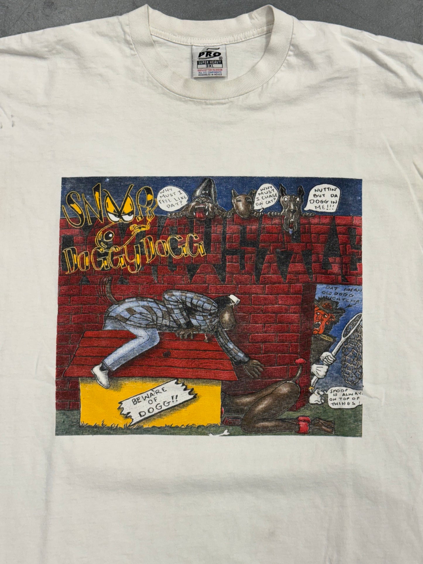 90'S SNOOP DOGGYSTYLE BEWARE OF THE DOGG BOOTLEG RAP TEE (5 PRO TAG)