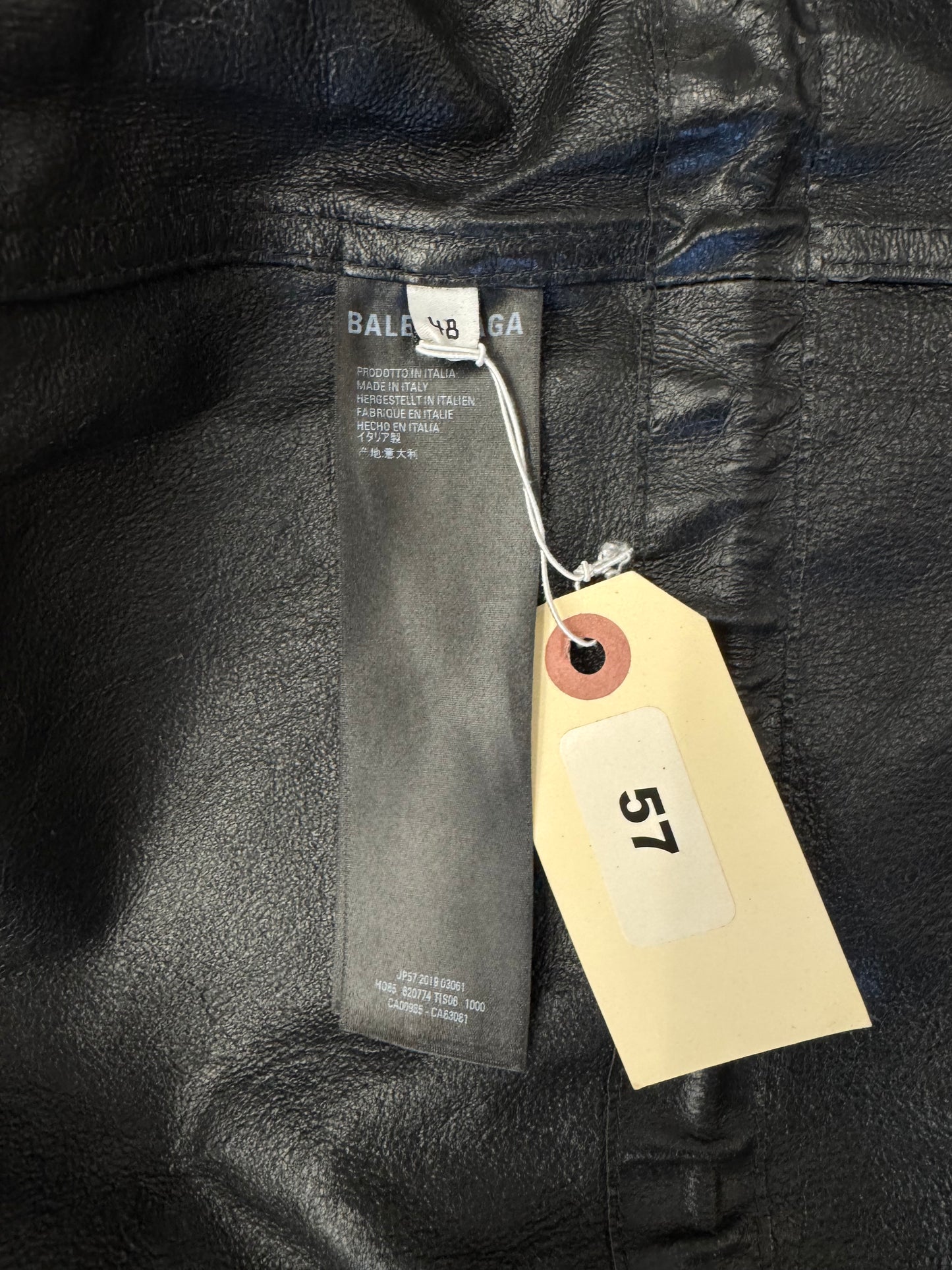 S/S 2020 YE24 BALENCIAGA BLNCG RUNWAY OVERSIZED LEATHER PARKA JACKET