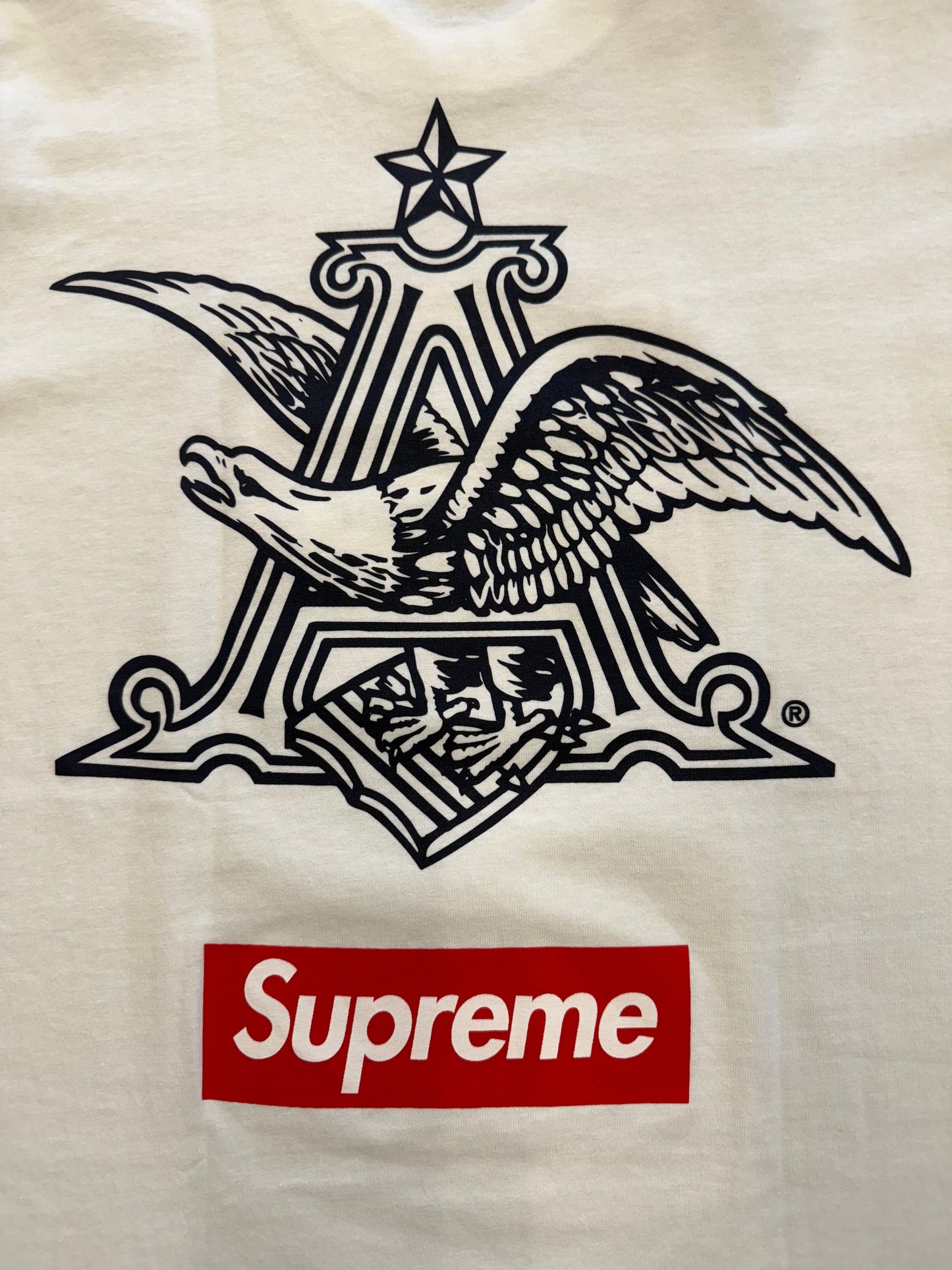 SS09 SUPREME BUDWEISER TEE - WHITE (NWT)