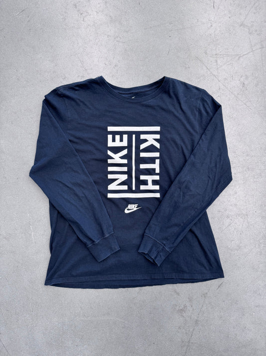 KITH NIKE AIR FORCE 1 LS TEE - BLACK (L)