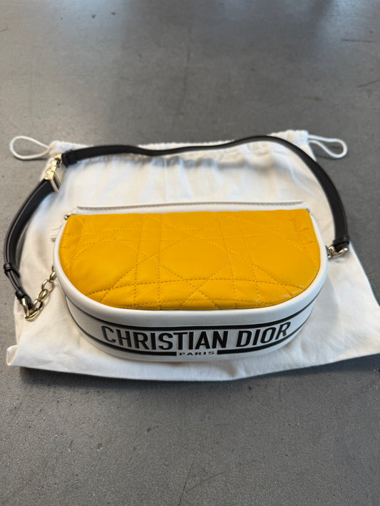 CHRISTIAN DIOR CANNAGE VIBE HOBO SHOULDER BAG - YELLOW (PRE-OWNED WITH DUSTBAG) (TANIA)