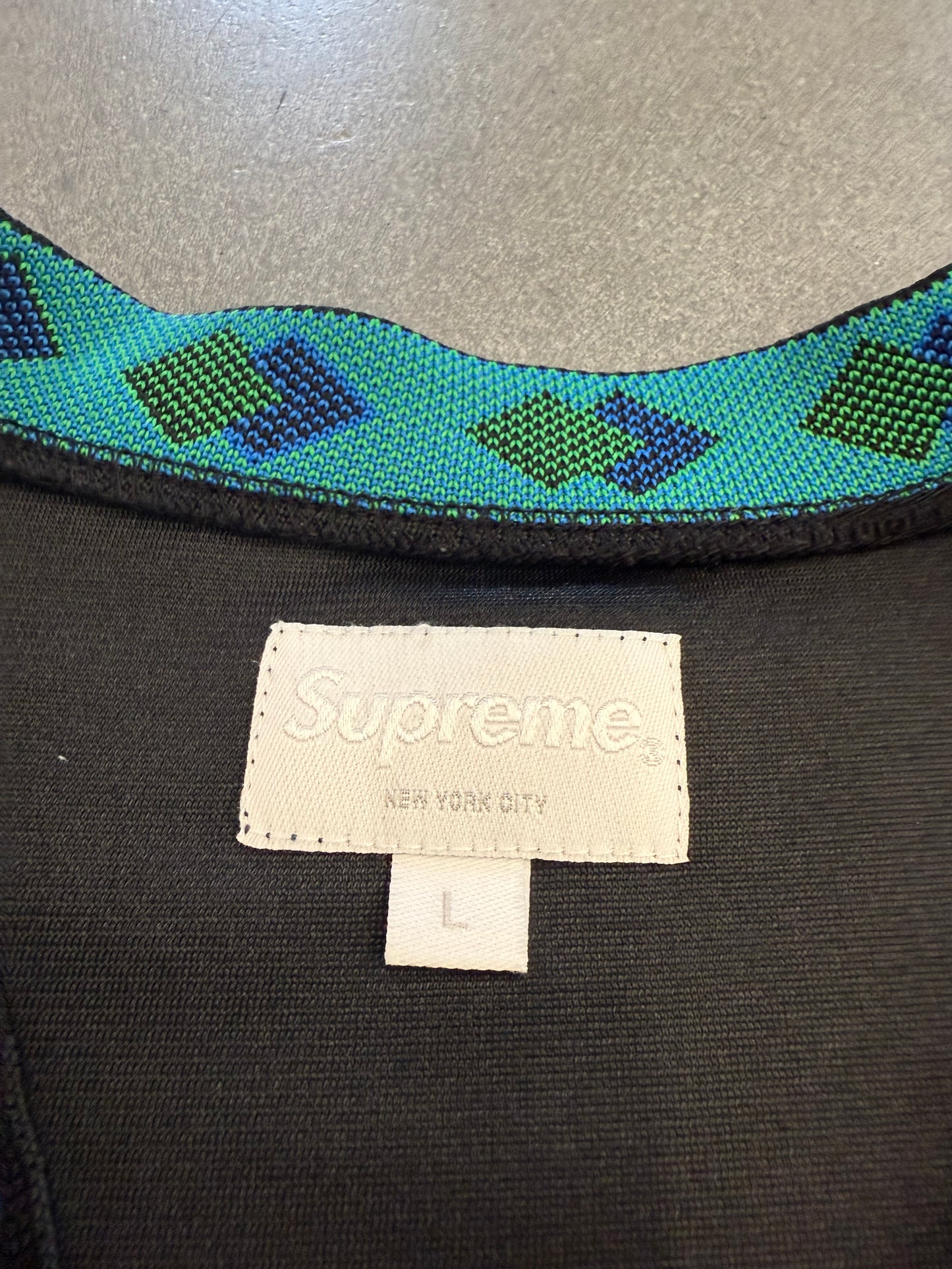 FW13 SUPREME DIAMOND RIB FRIEND OR FOE FOOTBALL JERSEY BLACK