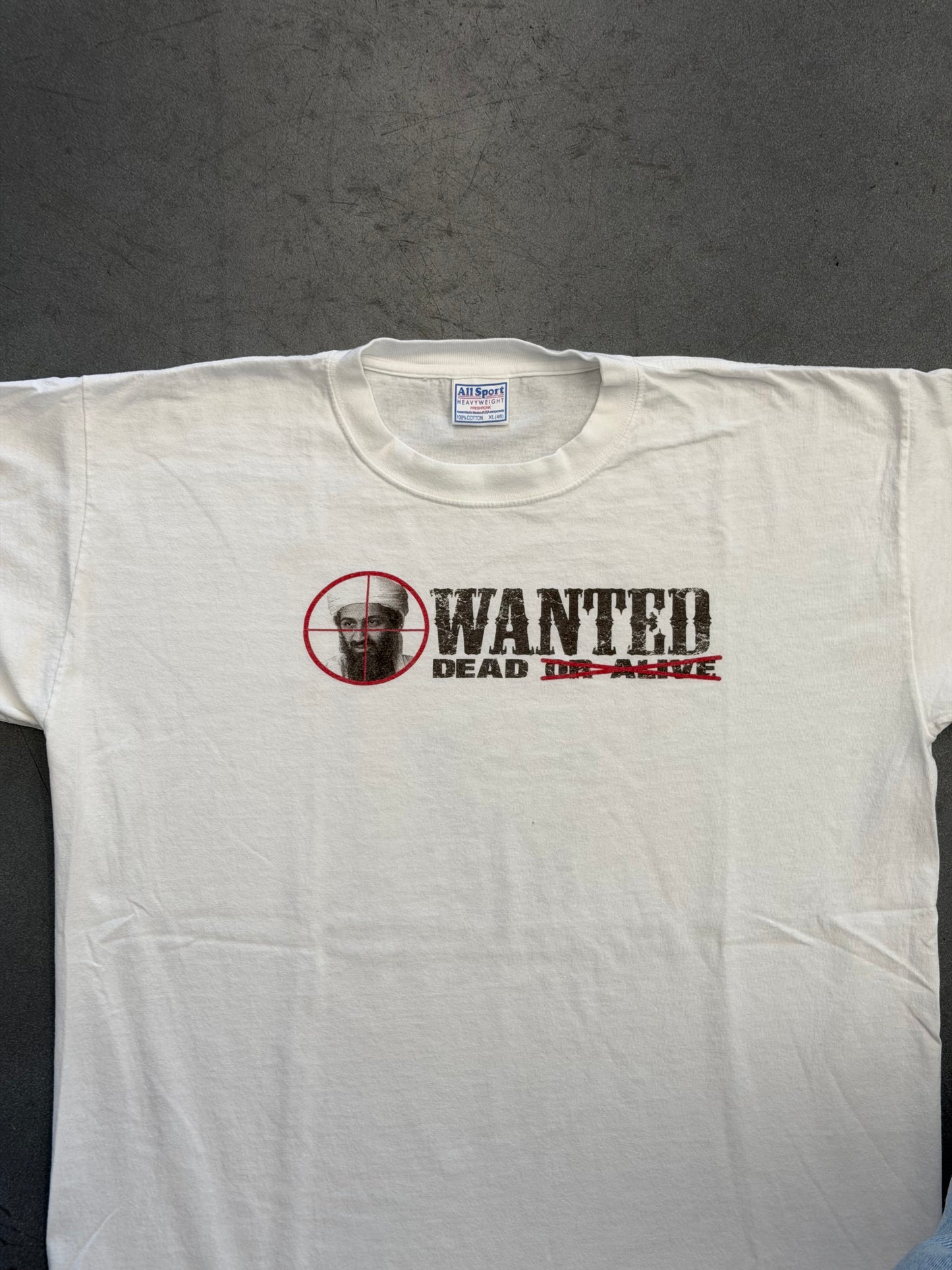 OSAMA BIN LADEN WANTED DEAD OR ALIVE TEE (ALL SPORT TAG)
