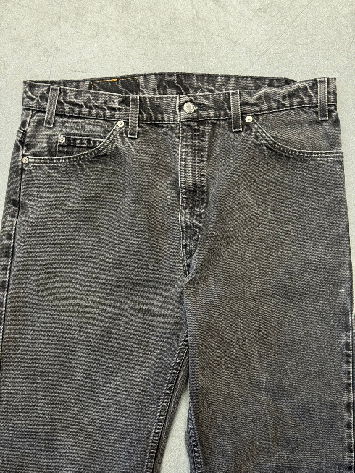 90S LEVI'S 550 ORANGE TAB RELAXED TAPERED JEANS - FADED BLACK