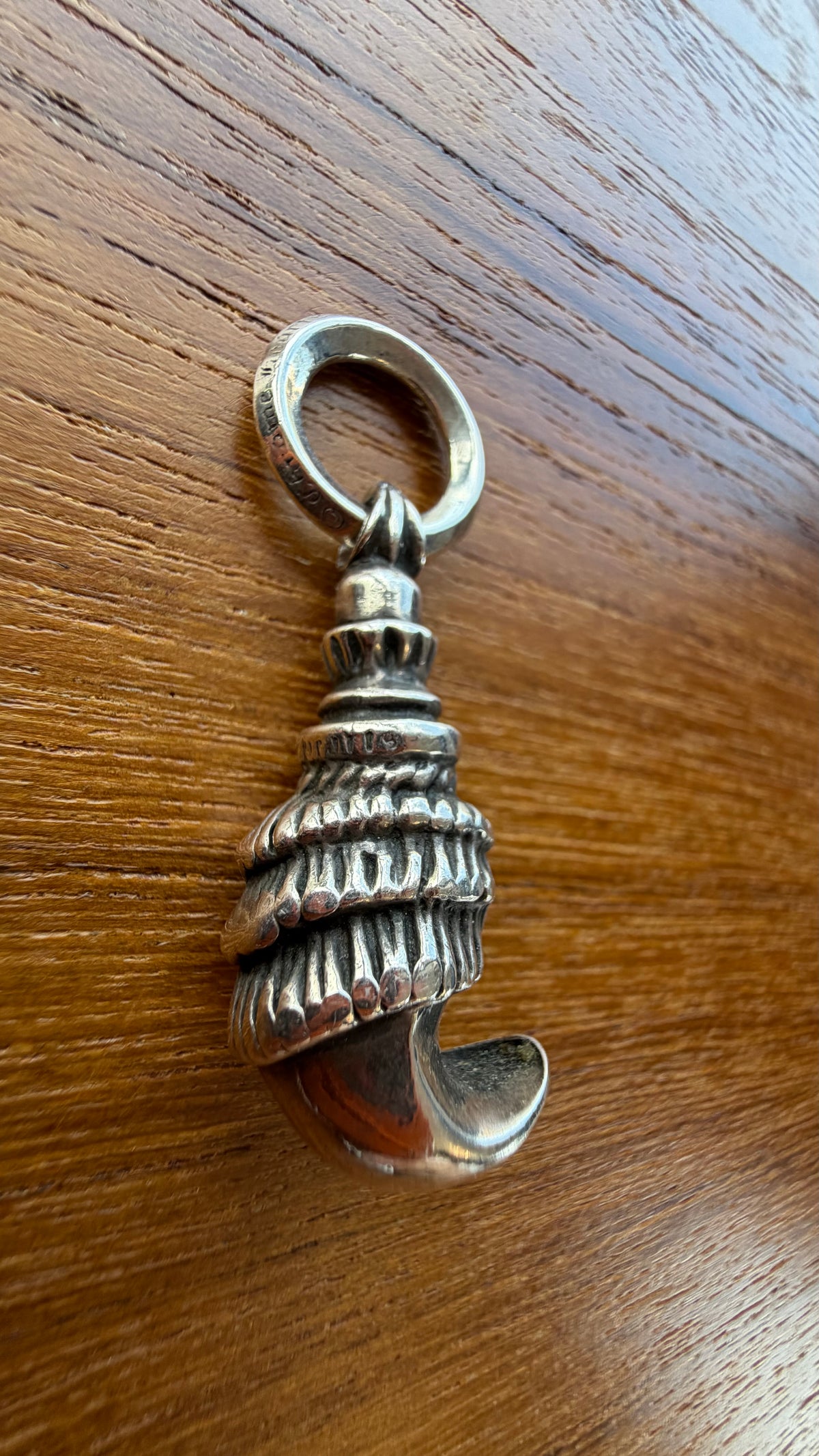 CHROME HEARTS OLD CROW TALON SILVER PENDANT