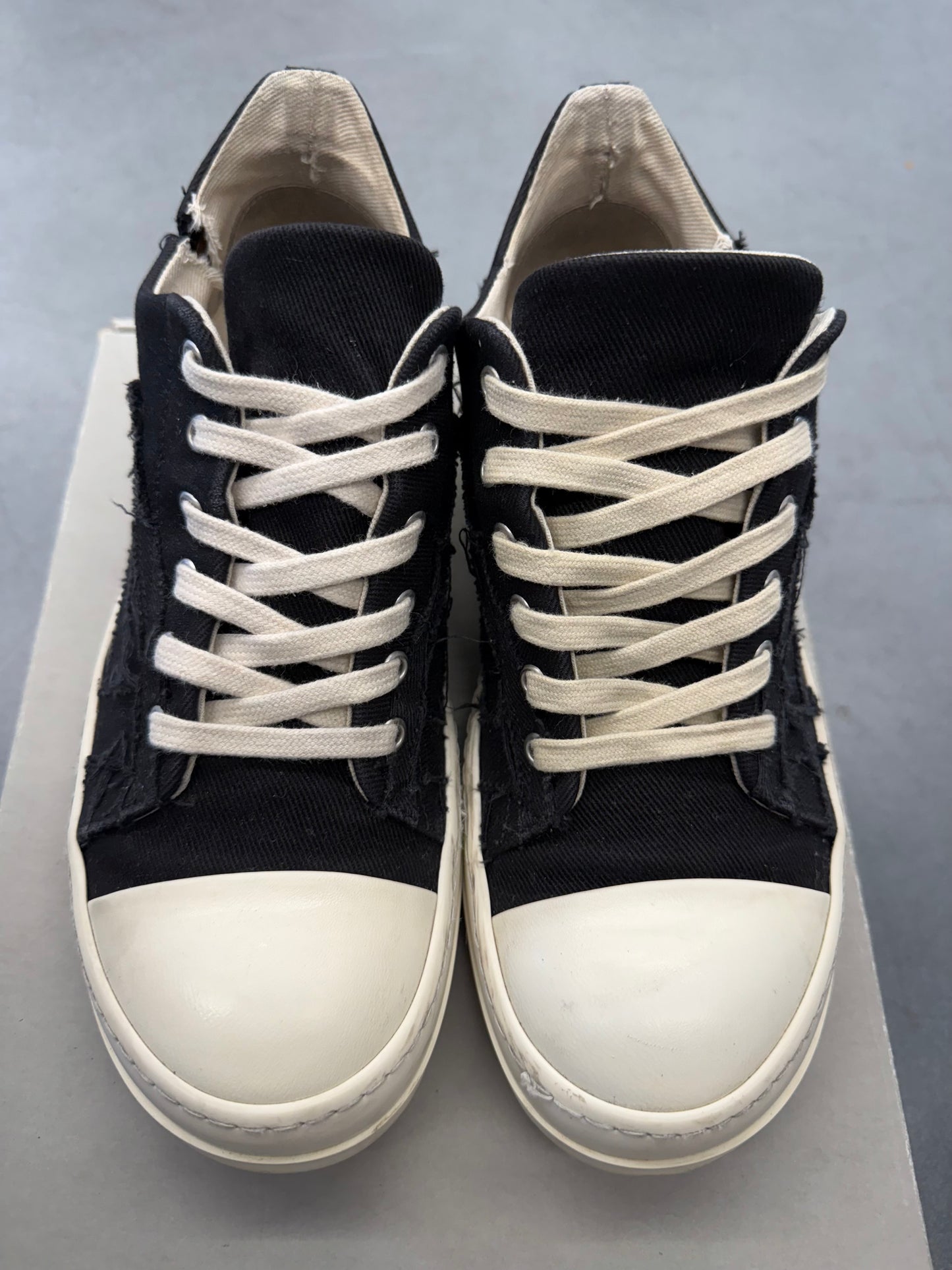 RICK OWENS DRKSHDW SLASHED LOW SNEAKS
