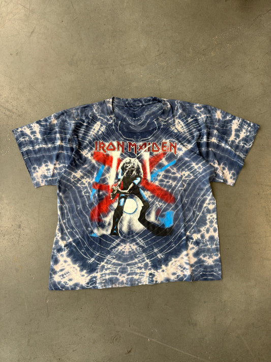90'S IRON MAIDEN EDDIE TIE-DYE TEE (PULLED TAG)