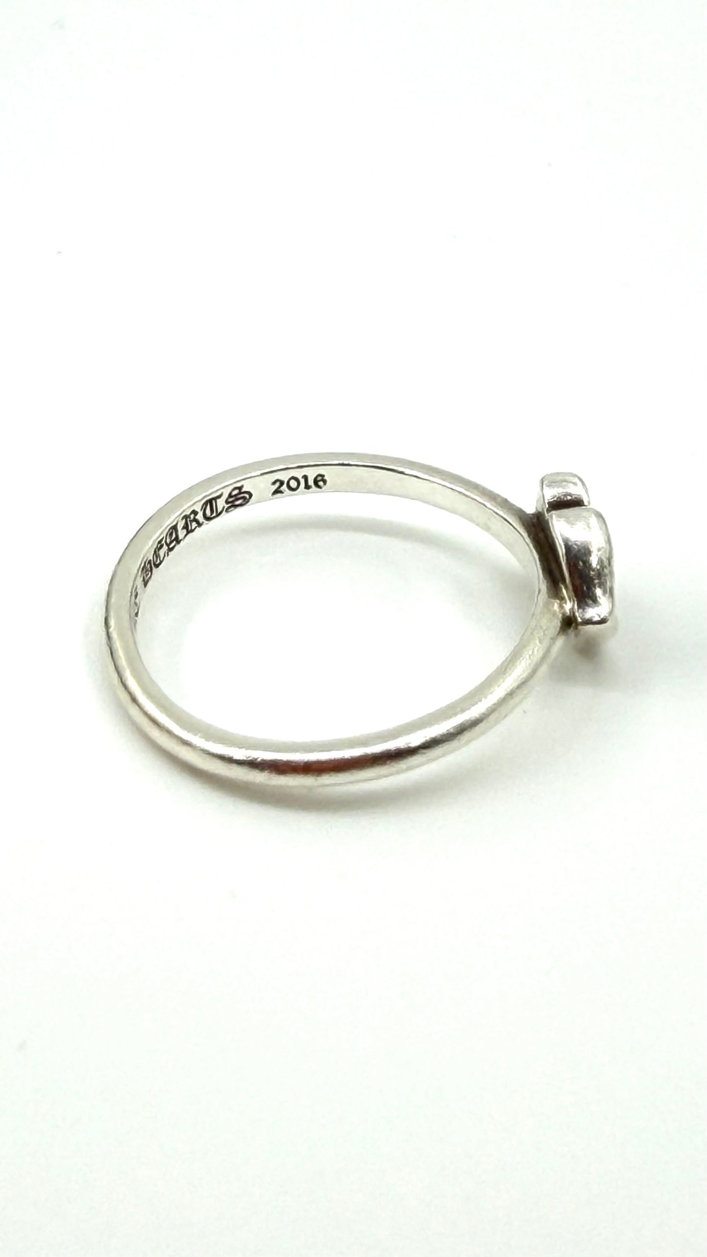 CHROME HEARTS MATTY BOY BUBBLE GUM SILVER RING - 6.5