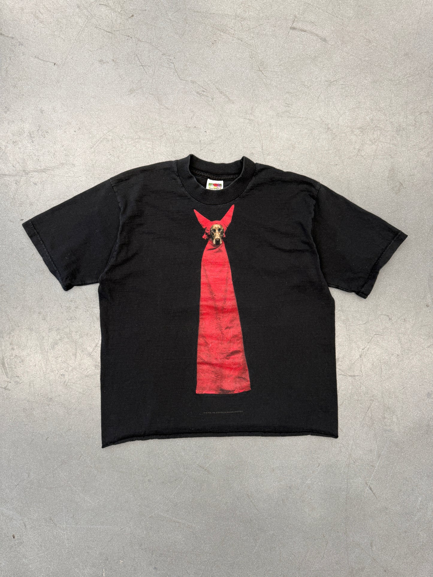1995 WILLIAM WEGMAN DEVIL DOG CROPPED TEE (FOTL TAG)