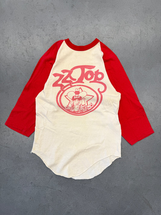 1975 ZZ TOP FELT FORUM NEW YORK CITY RAGLAN TEE (PULLED TAG)