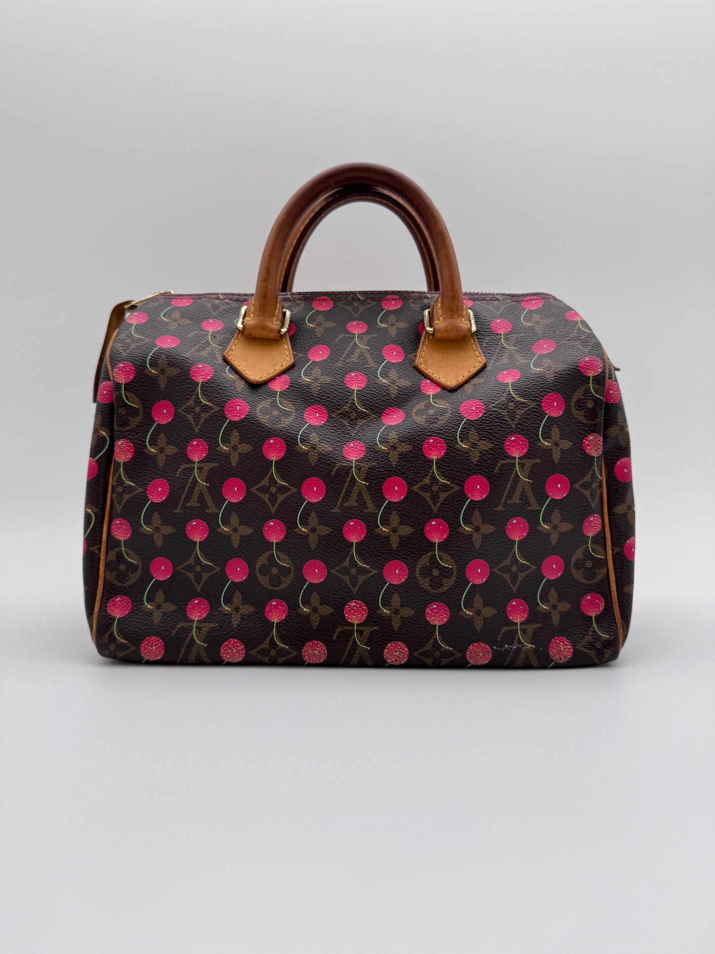 2005 LOUIS VUITTON LV CHERRY MONOGRAM MURAKAMI SPEEDY 25 VINTAGE