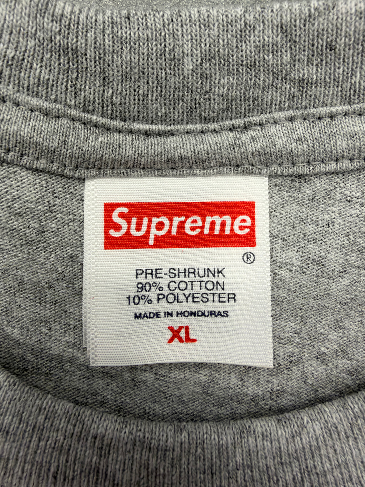 SS26 SUPREME ARABIC BOX LOGO TEE - HEATHER GREY