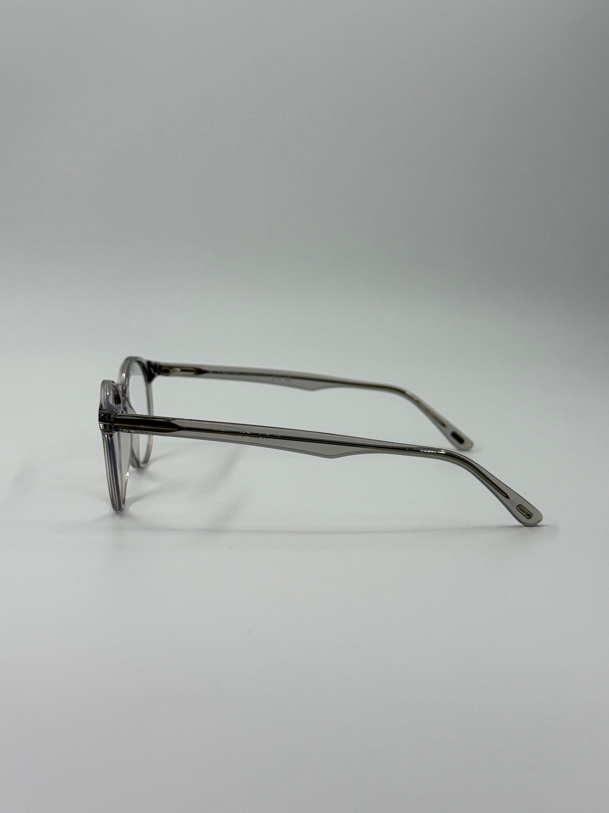 TOM FORD TF5557-B CLEAR ROUNDED FRAME GLASSES