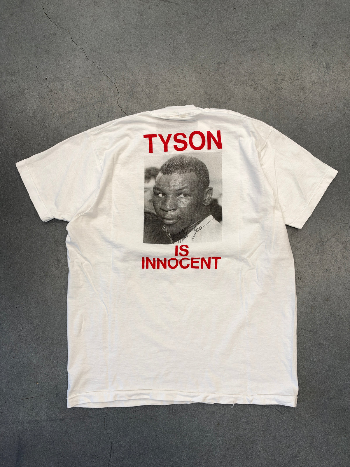 90S FREE MIKE TYSON DOUBLE SIDED TEE (FADED SCREEN STARS TAG)