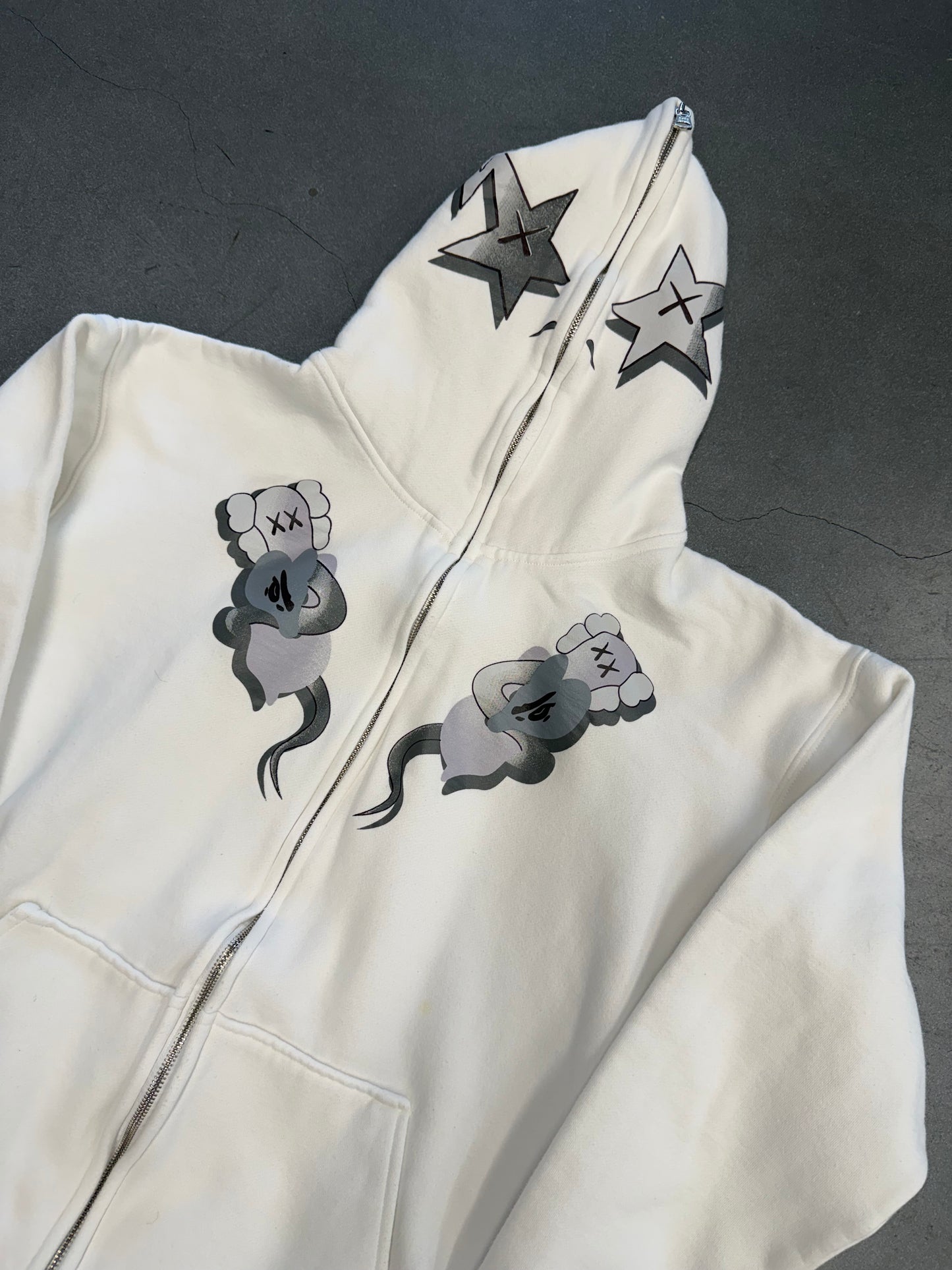 2005 KAWS X BAPE A BATHING APE BENDY FULL ZIP HOODIE
