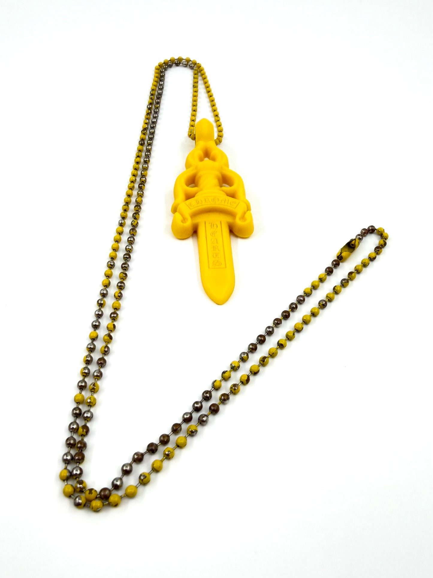 CHROME HEARTS SILICONE DAGGER PENDANT - YELLOW