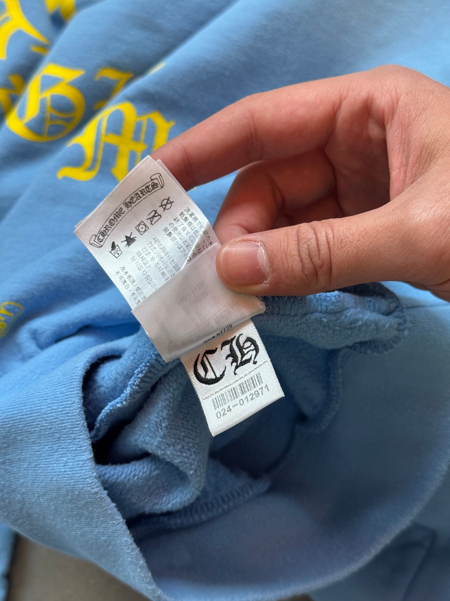 CHROME HEARTS DRAKE CERTIFIED LOVER BOY PULLOVER HOODIE - BLUE