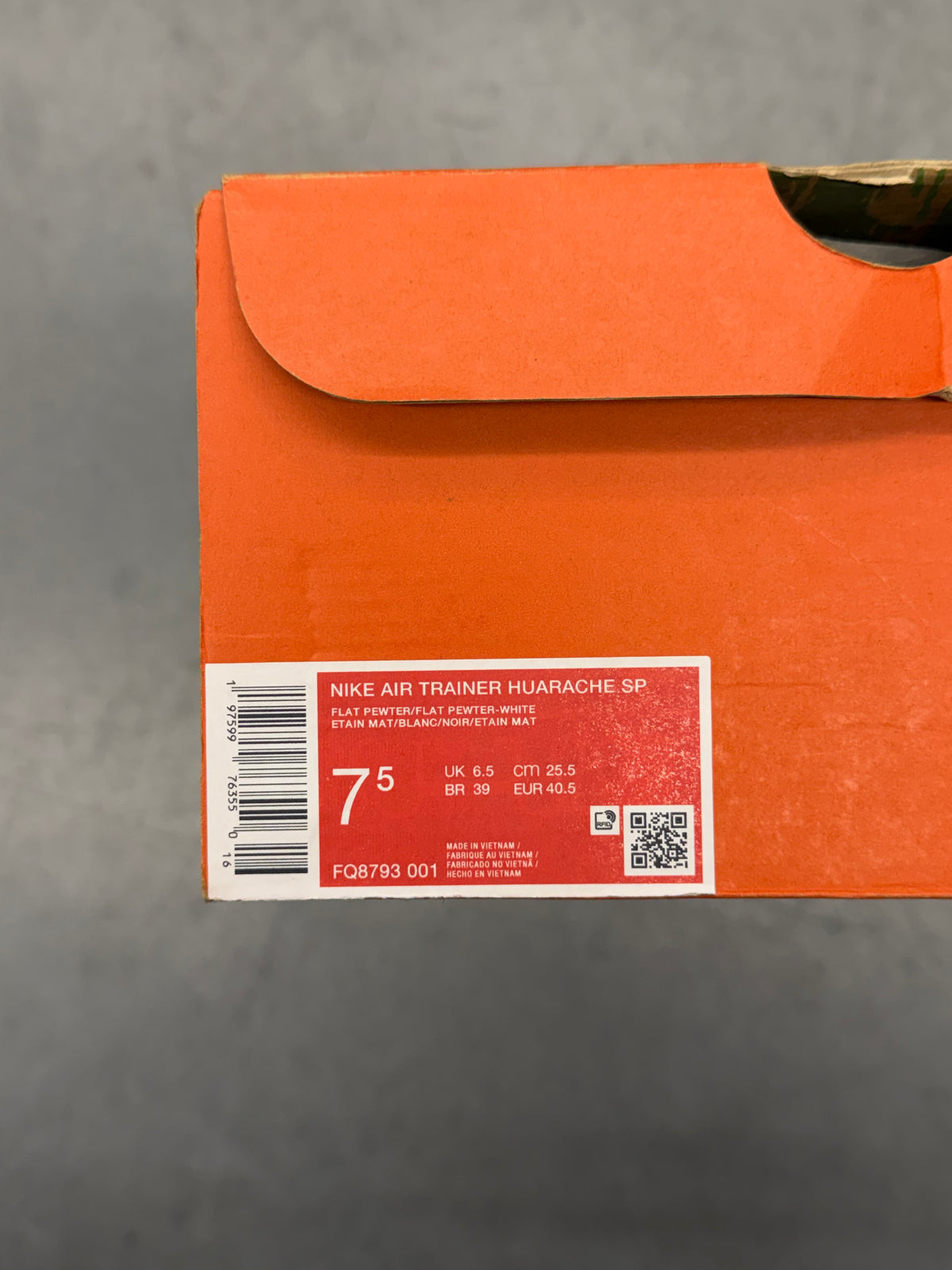 SIZE 7.5 CORTEIZ NIKE AIR TRAINER HUARACHE GULLY GREY (BRAND NEW WITH BOX)