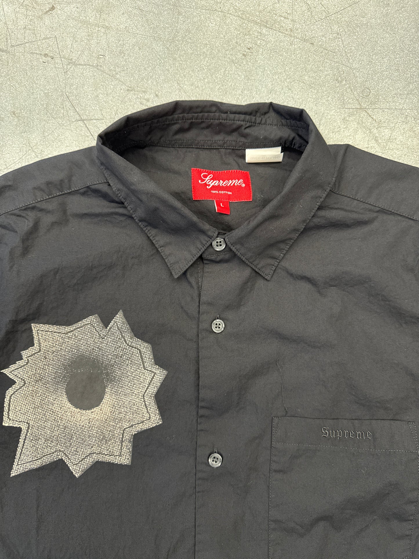 SS22 SUPREME NATE LOWMAN S/S BUTTON SHIRT - BLACK