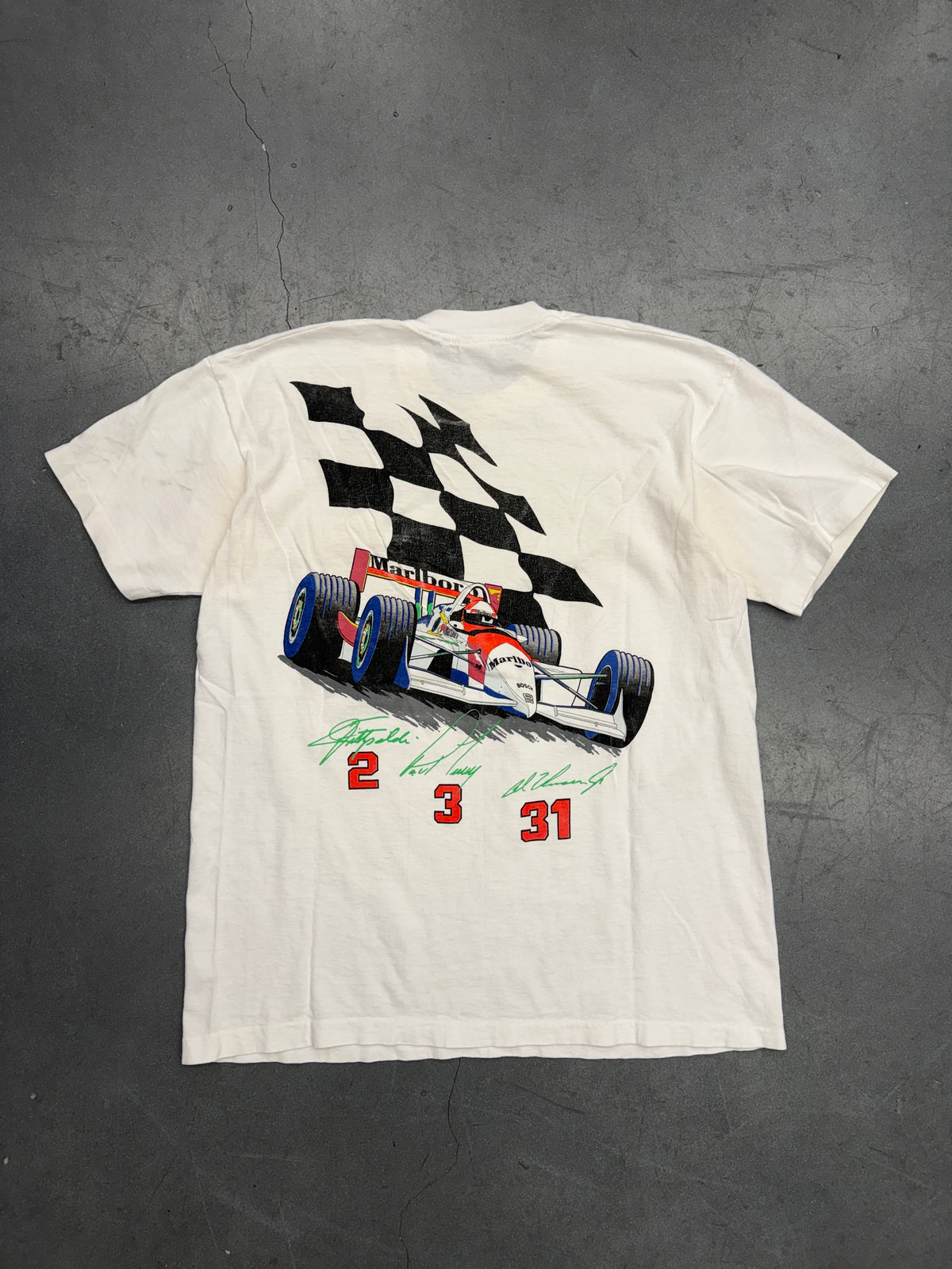 1994 MARLBORO WORLD CHAMPIONSHIP TEAM NAZARETH F1 CAR POCKET TEE (FOTL TAG)