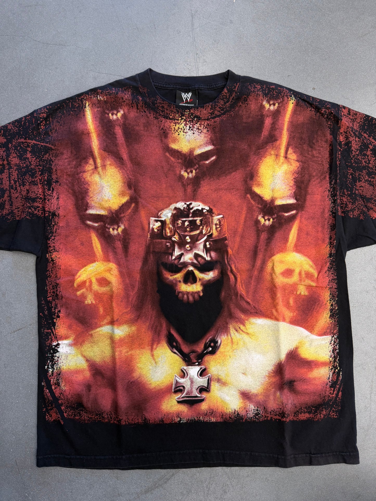VINTAGE TRIPLE H ALL OVER PRINT TEE (WWE TAG)