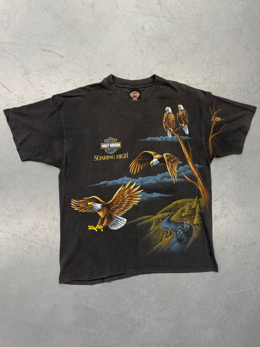 90'S HARLEY-DAVIDSON SOARING HIGH SYRACUSE, N.Y. AOP EAGLES TEE (HARLEY-DAVIDSON TAG)