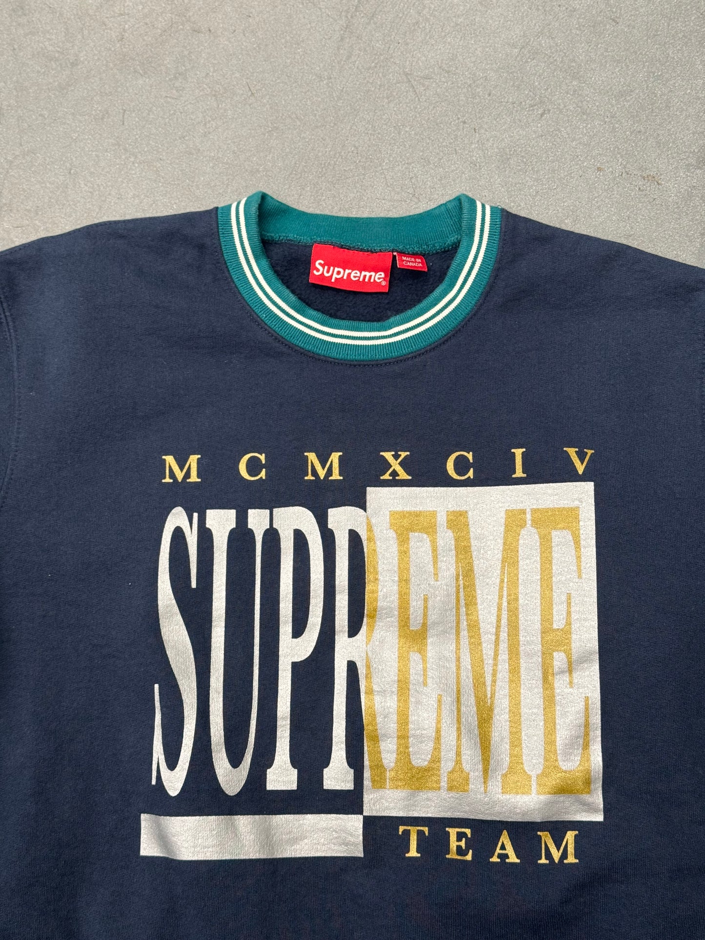 FW17 SUPREME TEAM CREWNECK - NAVY