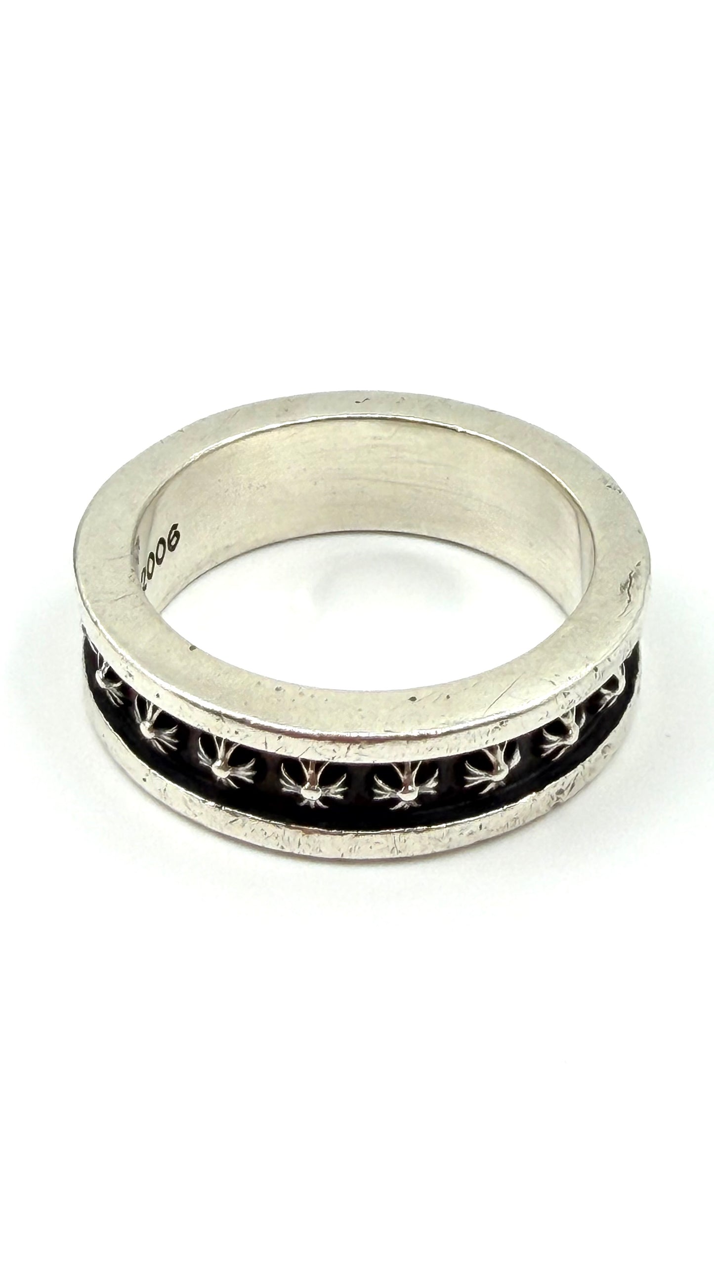 CHROME HEARTS BEARING MINI PLUS SILVER RING (14.5 GRAMS) (PRE-OWNED)