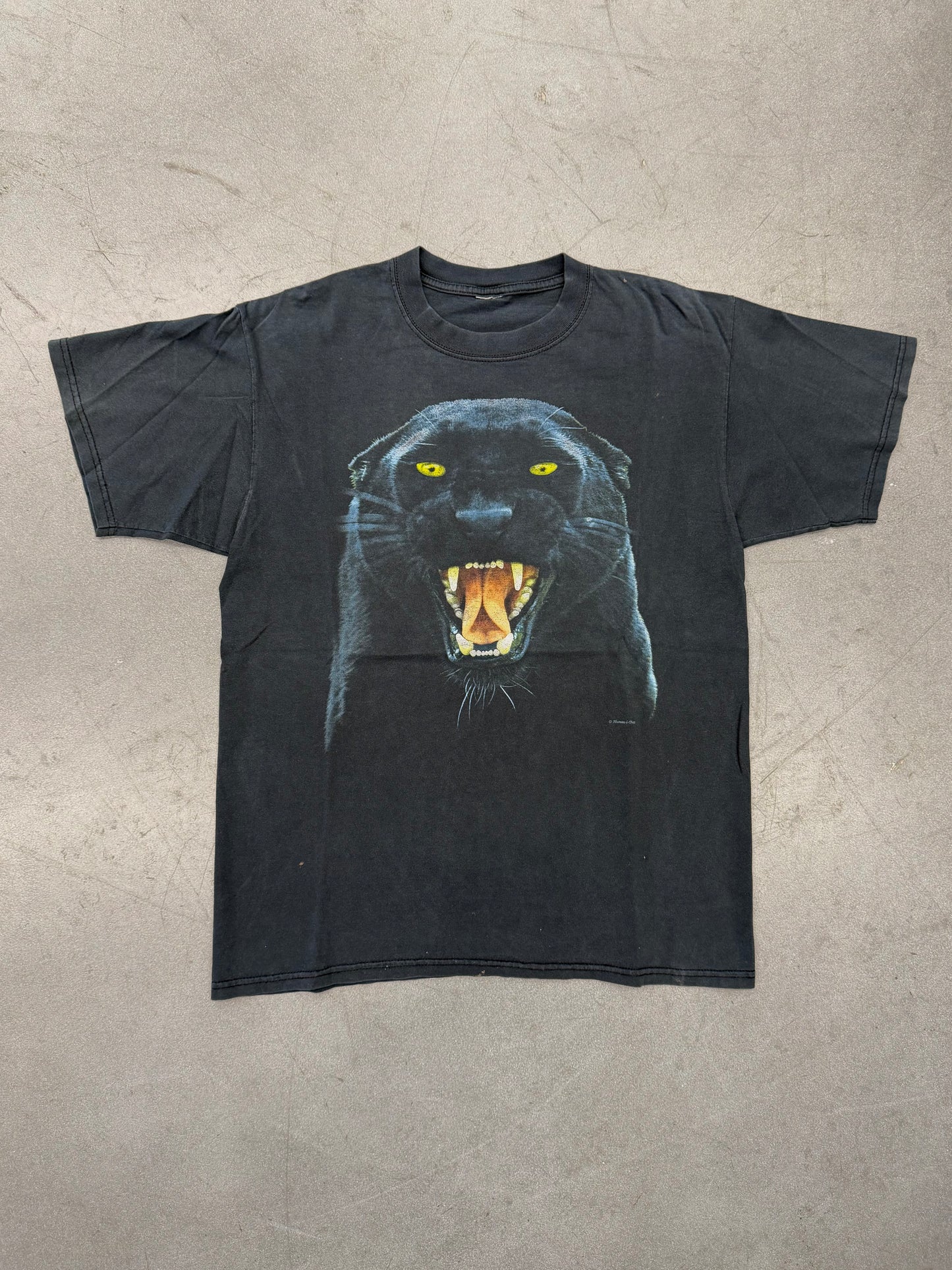 Y2K BLACK PANTHER HUMAN-I-TEES FADED TEE (CUT TAG)
