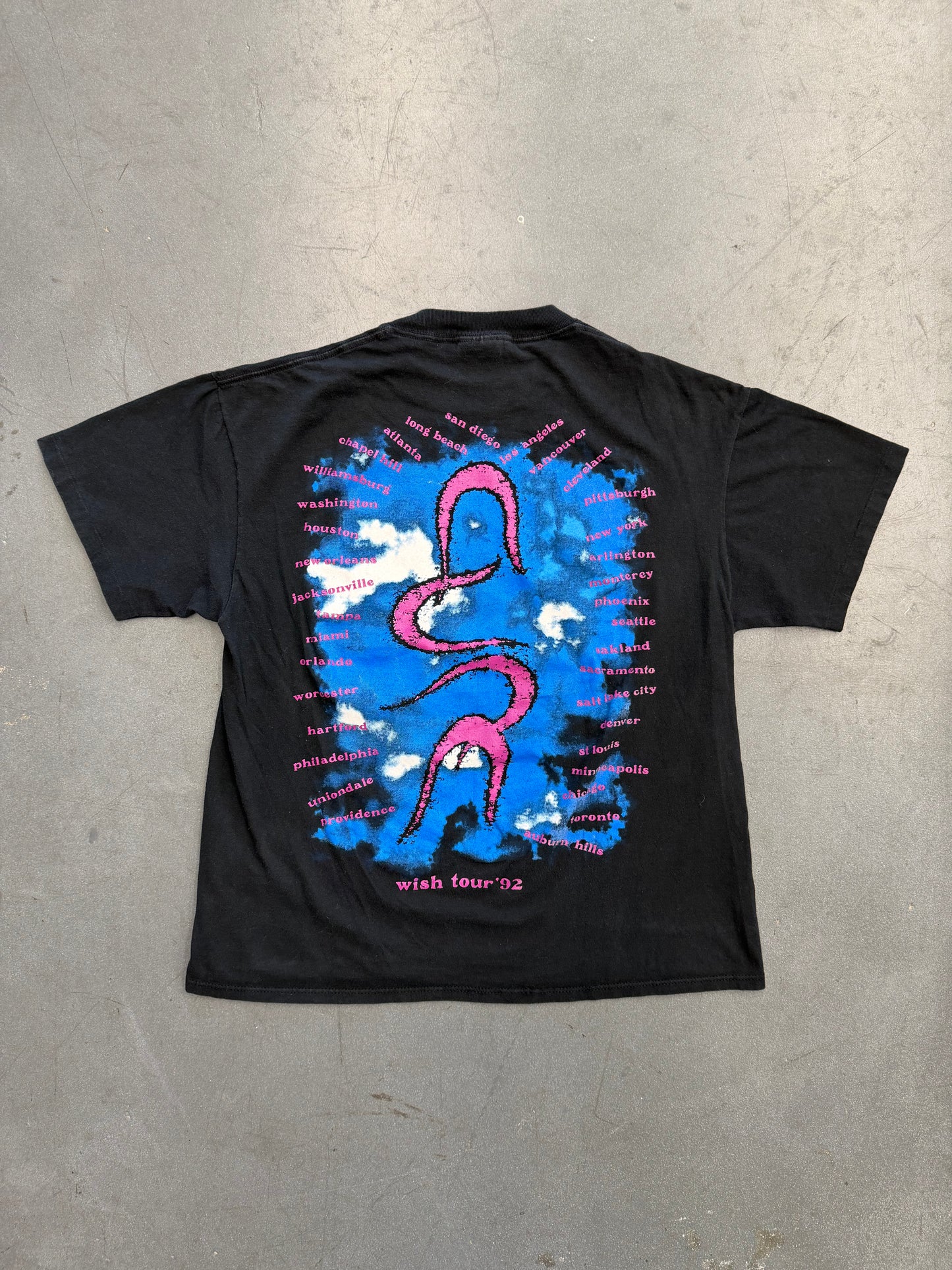 1992 THE CURE WISH TOUR TEE (BROCKUM TAG)