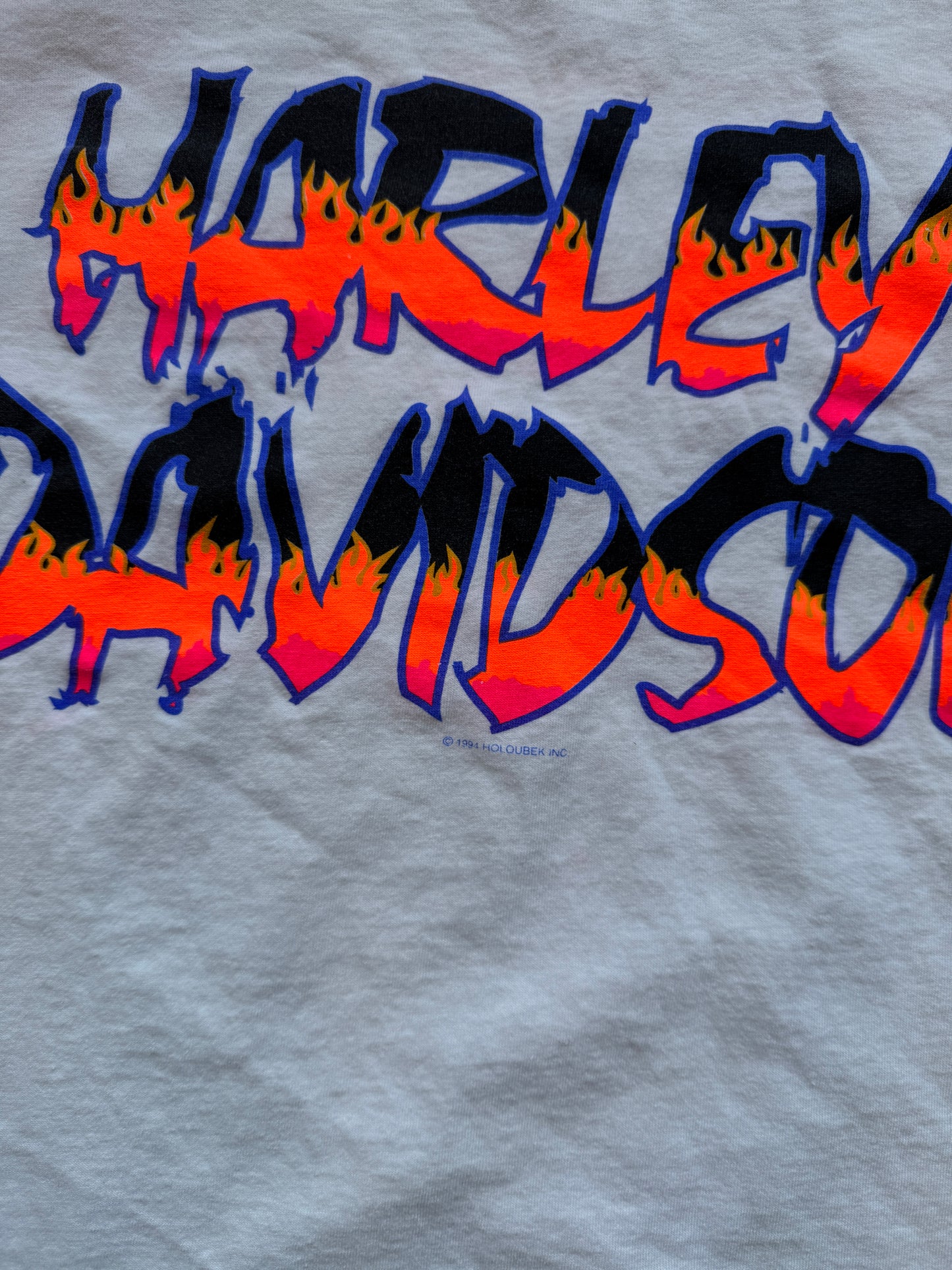 1994 HARLEY-DAVIDSON FLAMING SPELLOUT LOGO DAYTONA BEACH, FLORIDA TEE