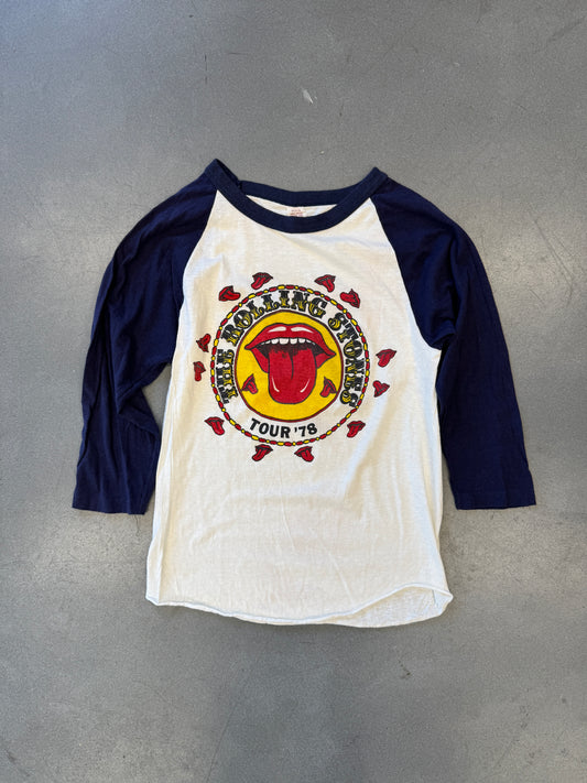 1978 THE ROLLING STONES TOUR TONGUE RAGLAN TEE (MADE IN U.S.A. TAG)