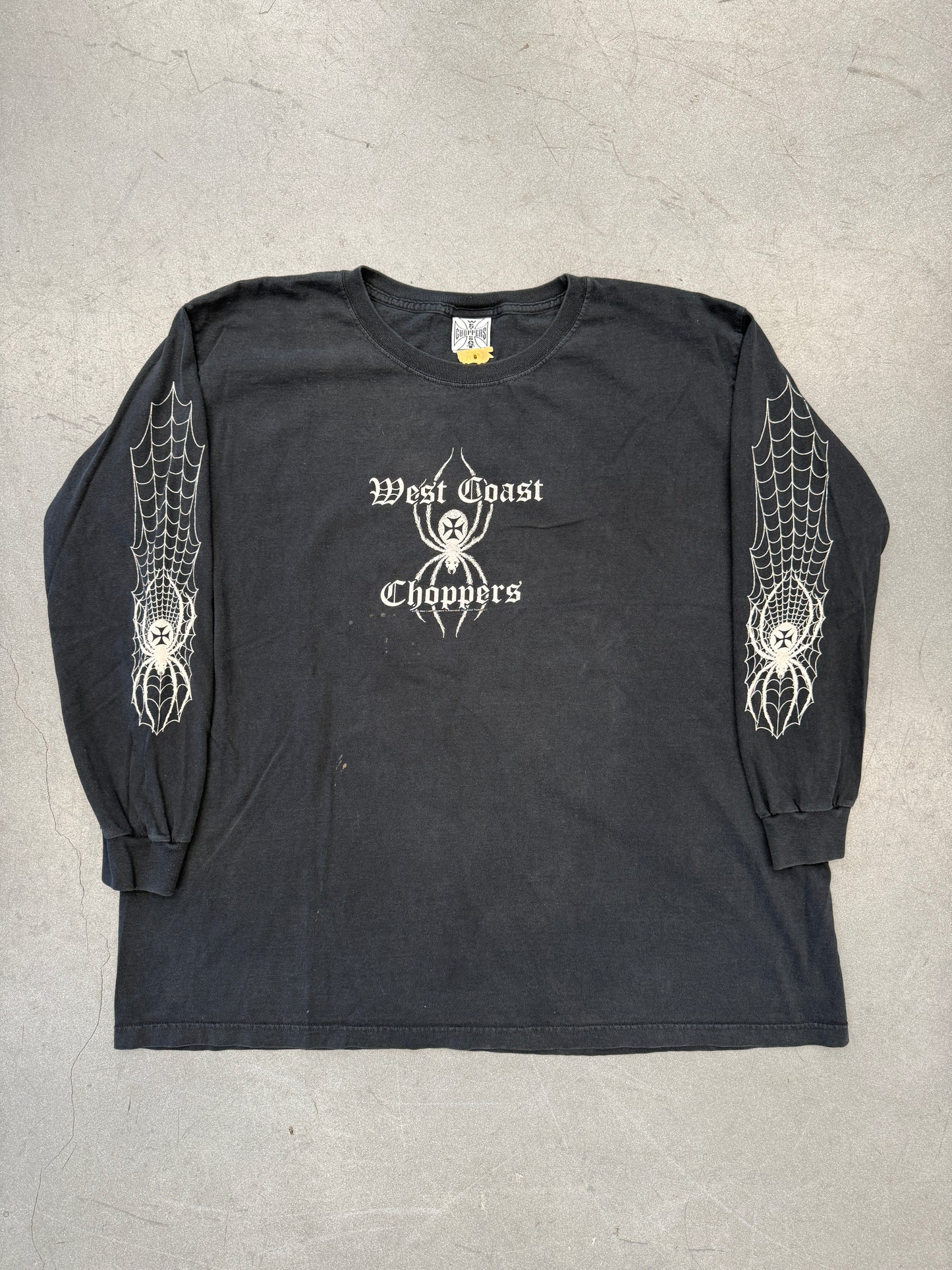 2004 WEST COAST CHOPPERS SPIDER WEB LONGSLEEVE TEE (WEST COAST CHOPPERS TAG)