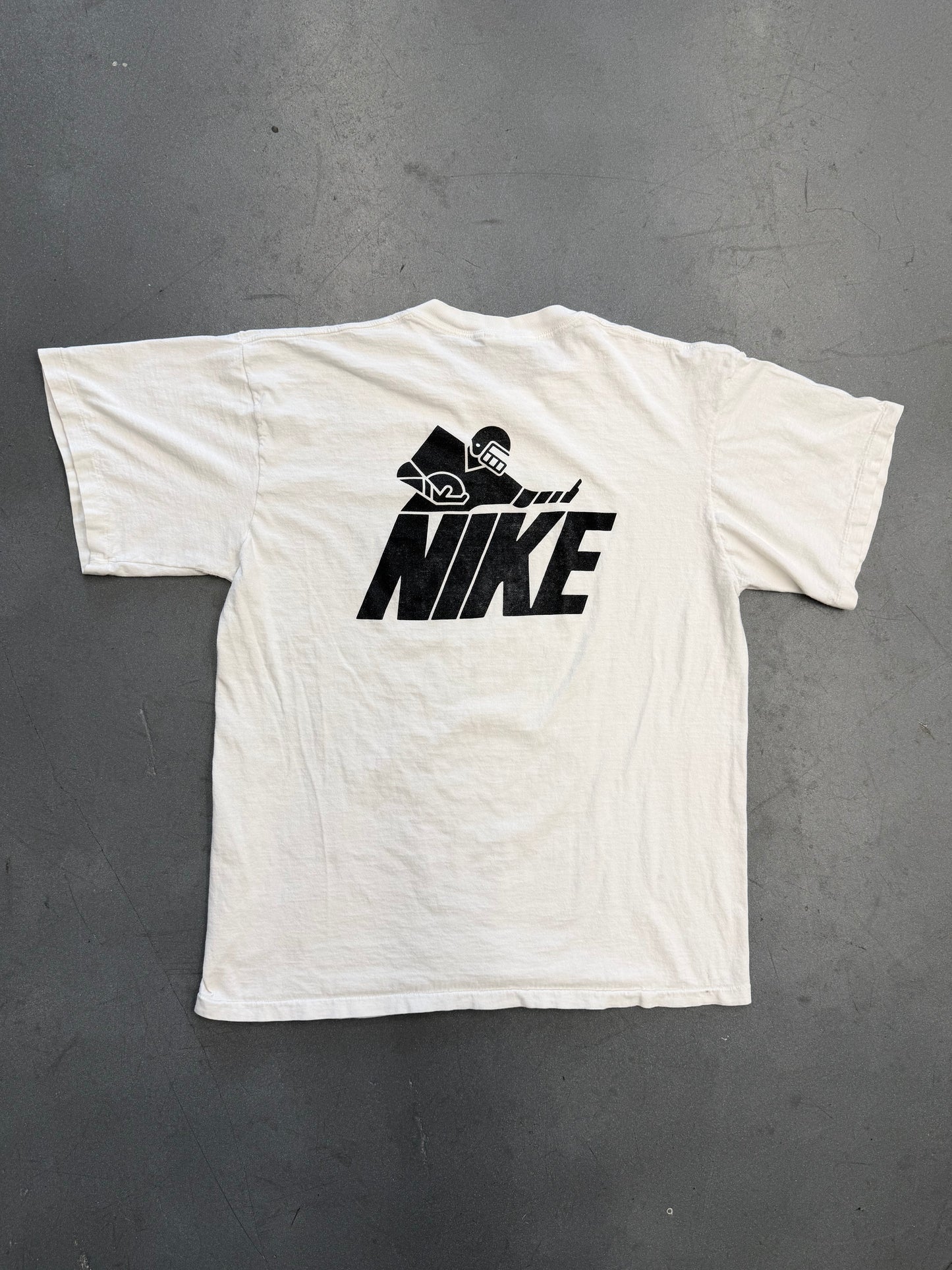 90S NIKE MIAMI HURRICANES FOOTBALL EQUIPMENT STAFF TEE (GREY NIKE TAG)