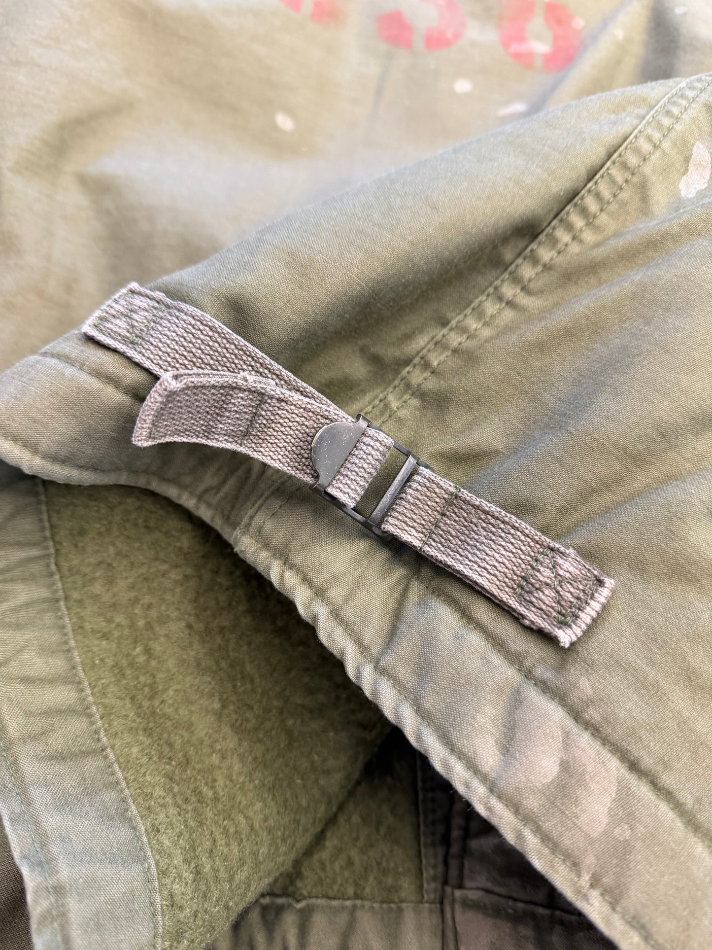 1985 DLA100 MILITARY JACKET OLIVE DISTRESSED JACKET