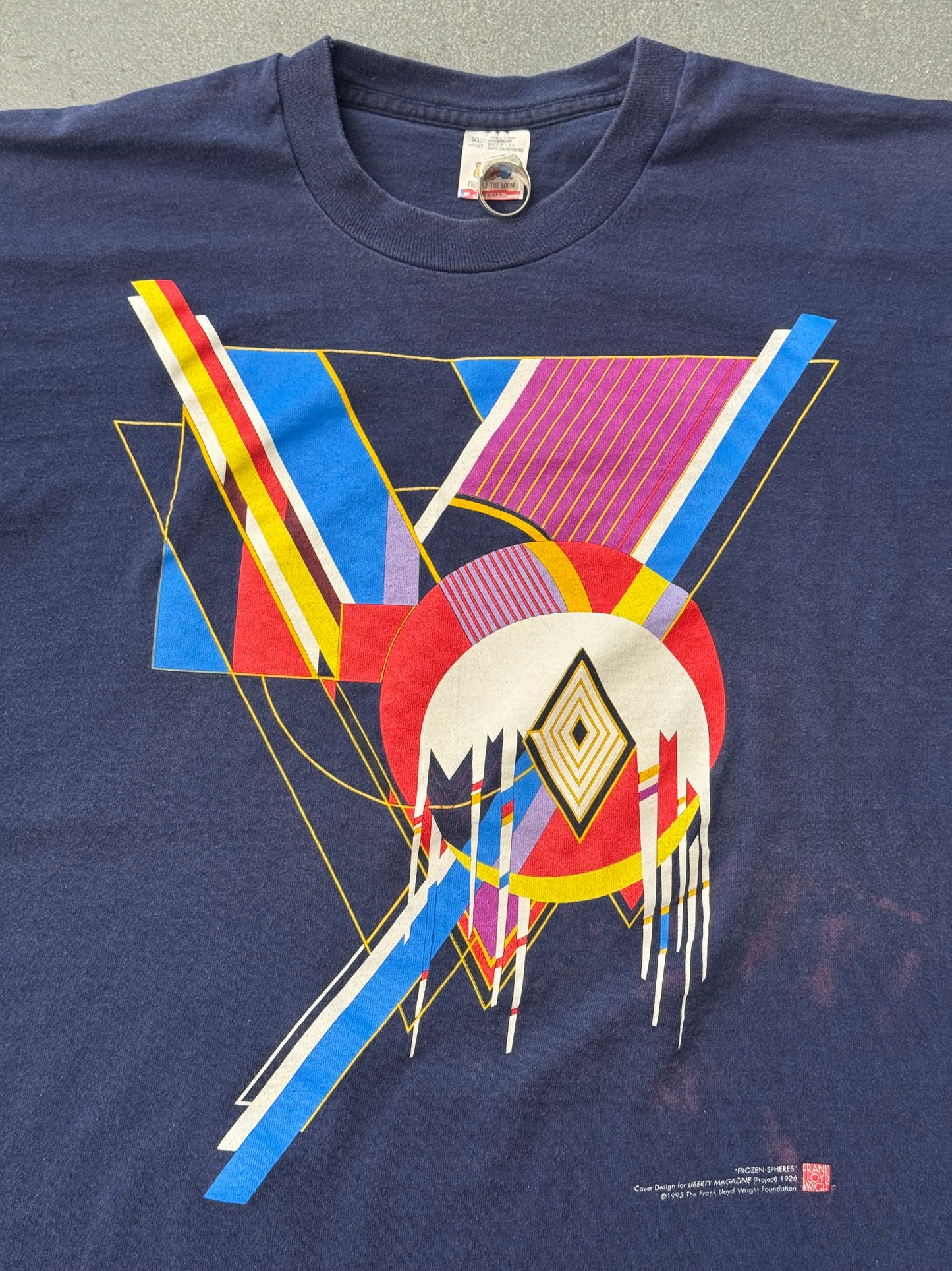 1995 FRANK LLOYD WRIGHT FOUNDATION 'FROZEN SPHERES' ART TEE (FOTL TAG)