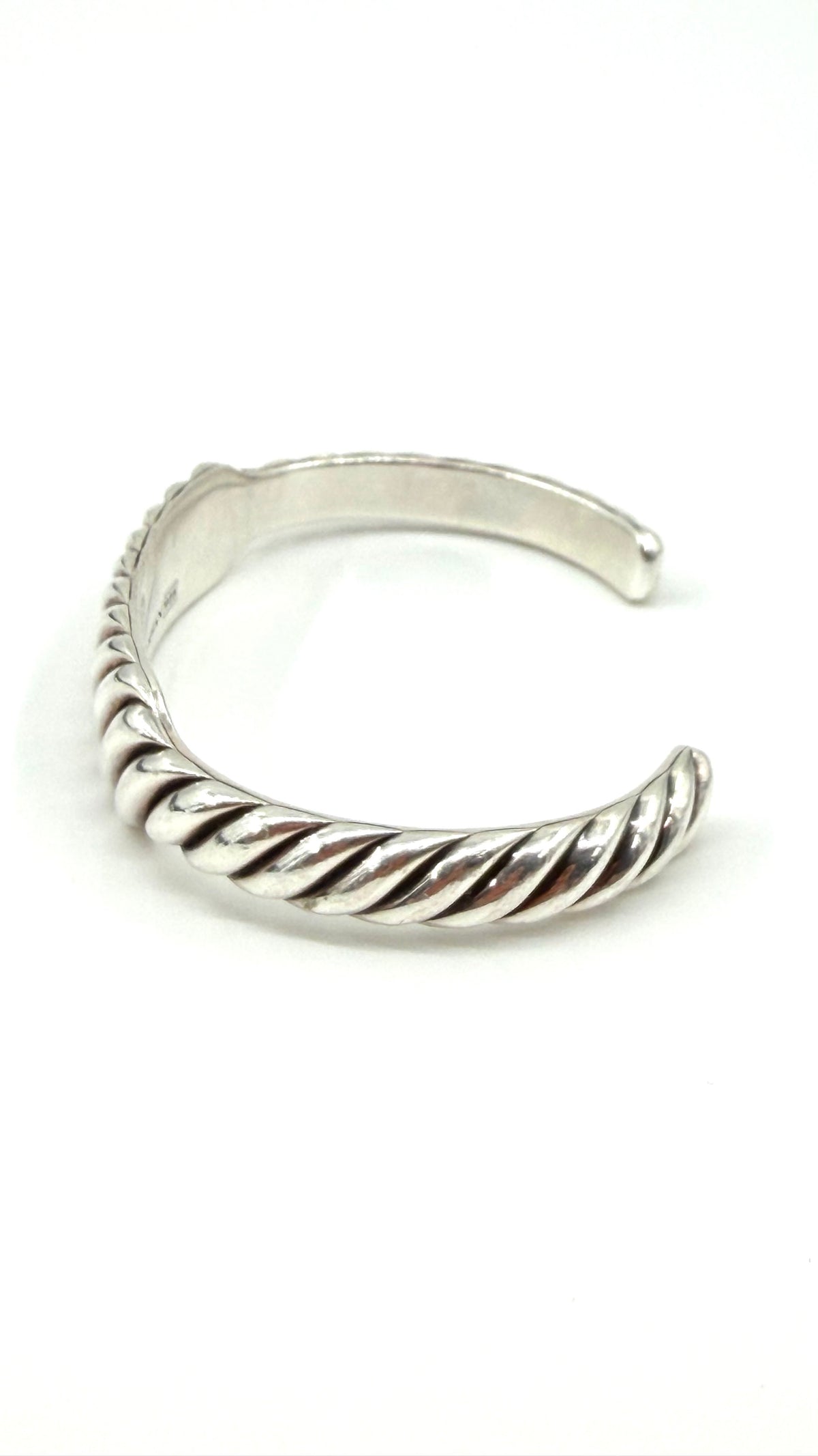 DAVID YURMAN SCULPTED CABLE CONTOUR SILVER CUFF BRACELET