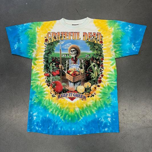 1998 GRATEFUL DEAD KEEP IT GREEN LIQUID BLUE TEE LIQUID BLUE TAG)