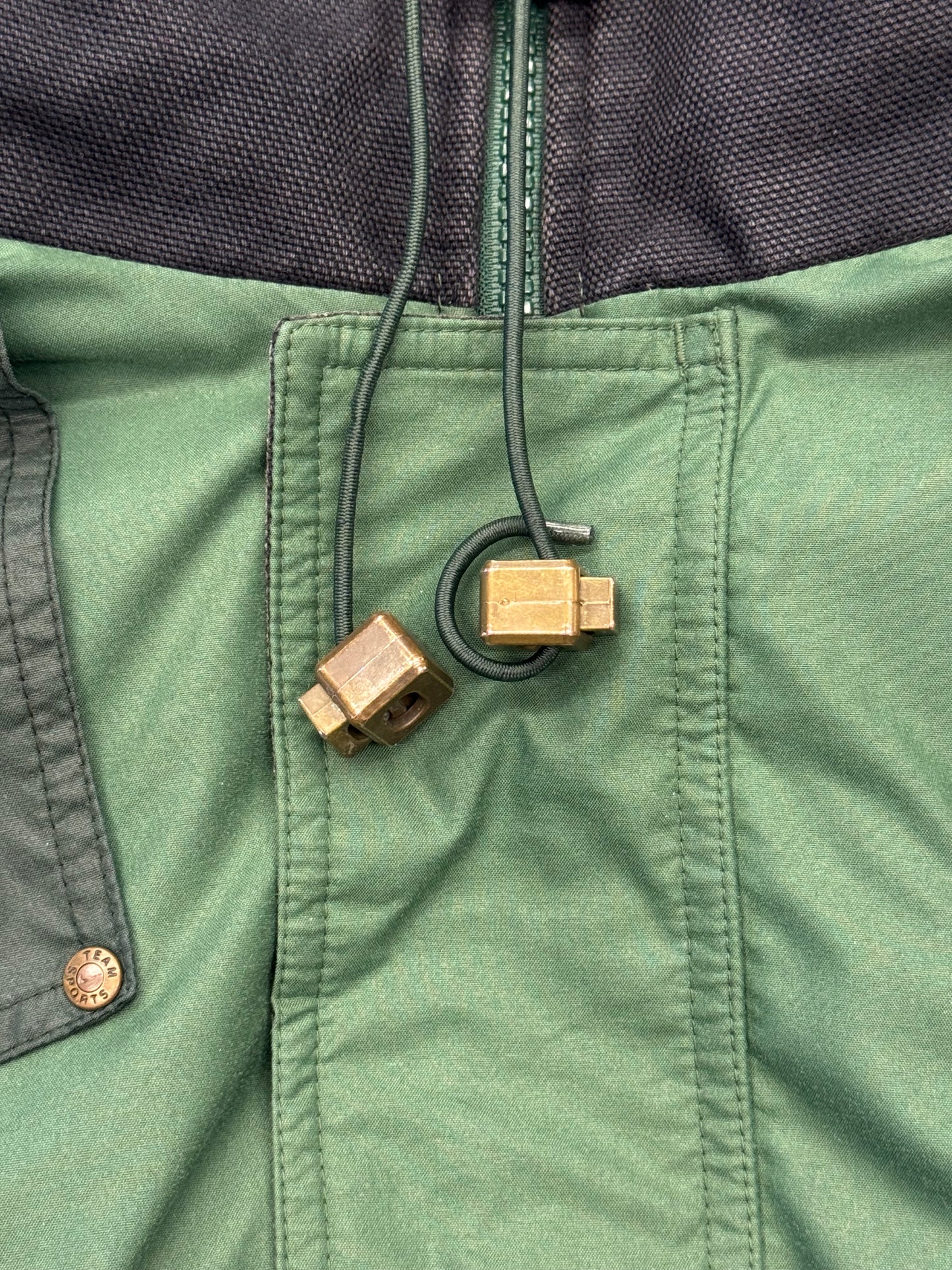 90S NIKE TEAM SPORTS UNIVERSITY OF MIAMI FOOTBALL FULL ZIP DOWN JACKET