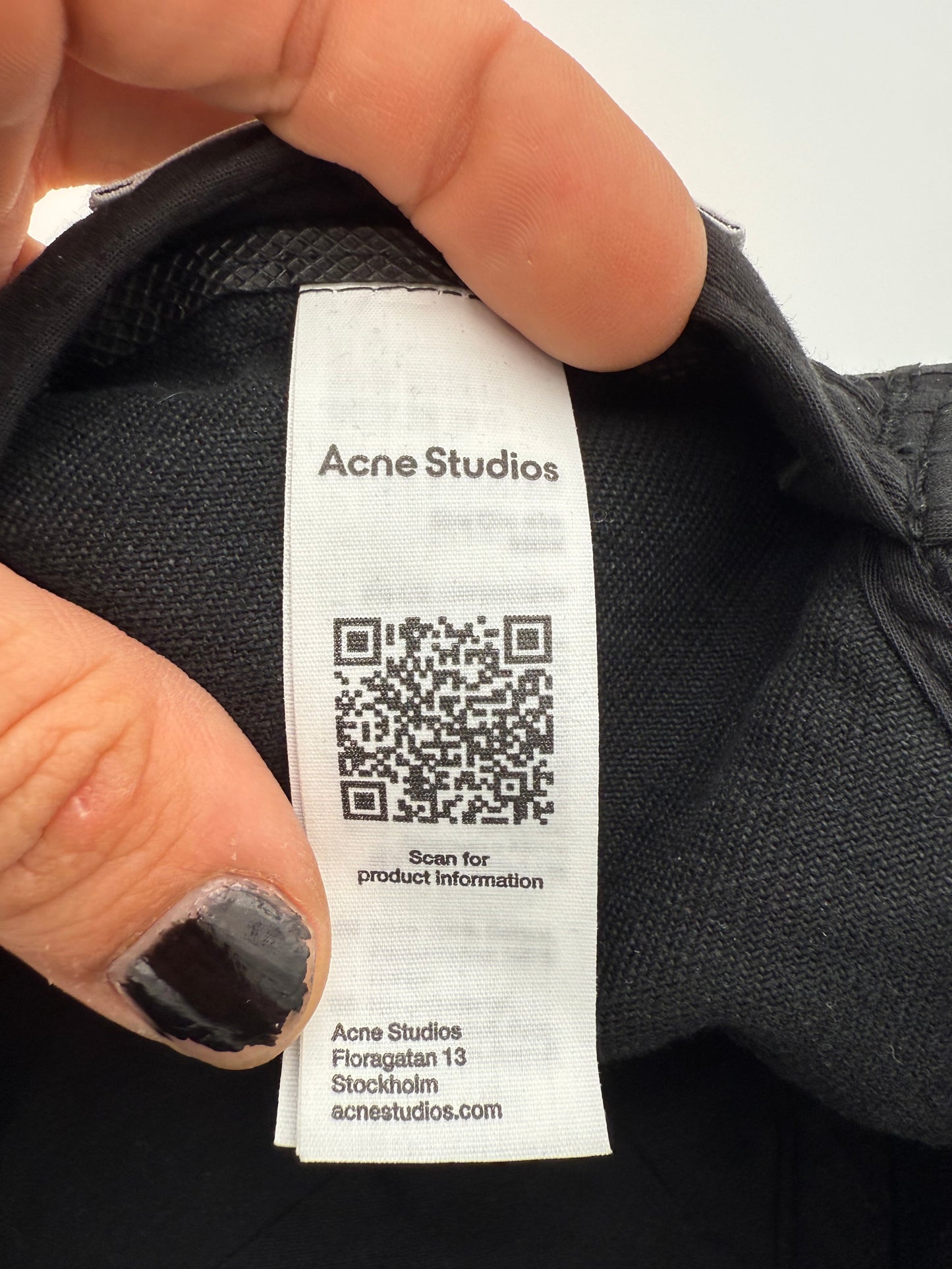 ACNE STUDIOS TWILL LOGO CAP