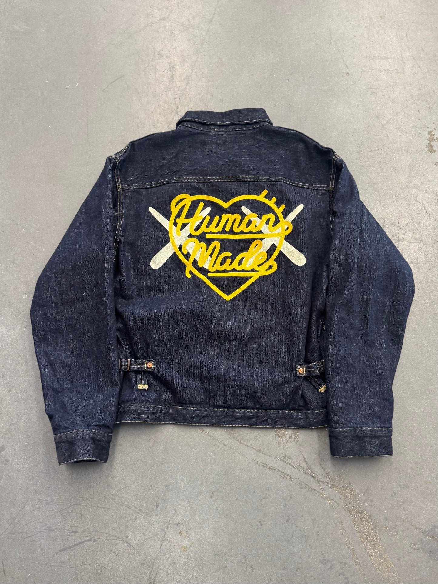HUMAN MADE X KAWS DENIM WORK JACKET - INDIGO