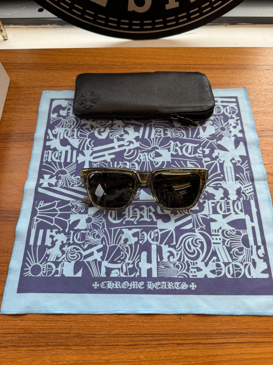 CHROME HEARTS MIDIXATHRILL I SUNGLASSES - CLEAR SMOKE GREY (BRAND NEW WITH CLOTH AND CASE)