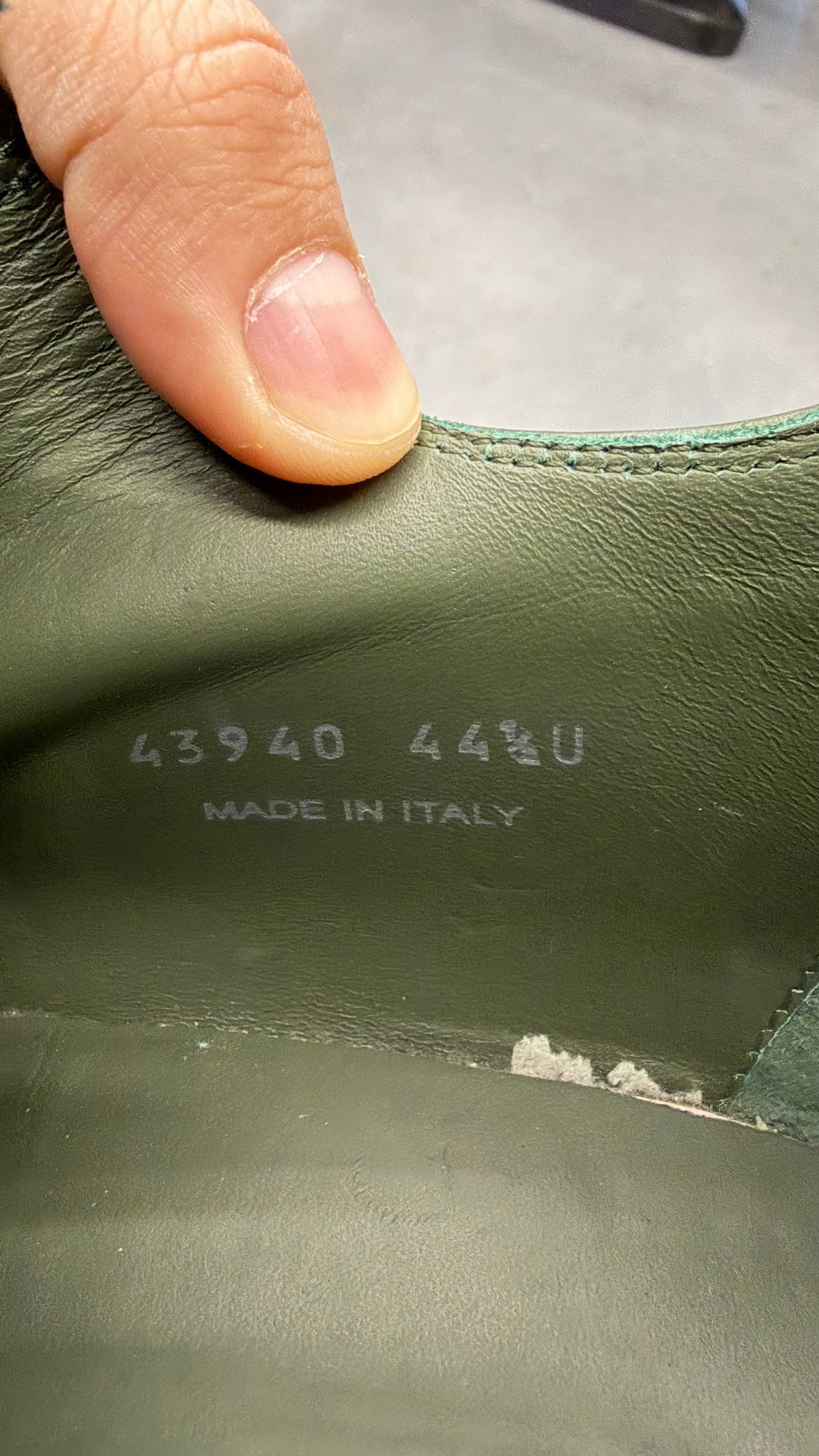 RICK OWENS LOW RAMONE LEATHER SNEAKERS - MOSS