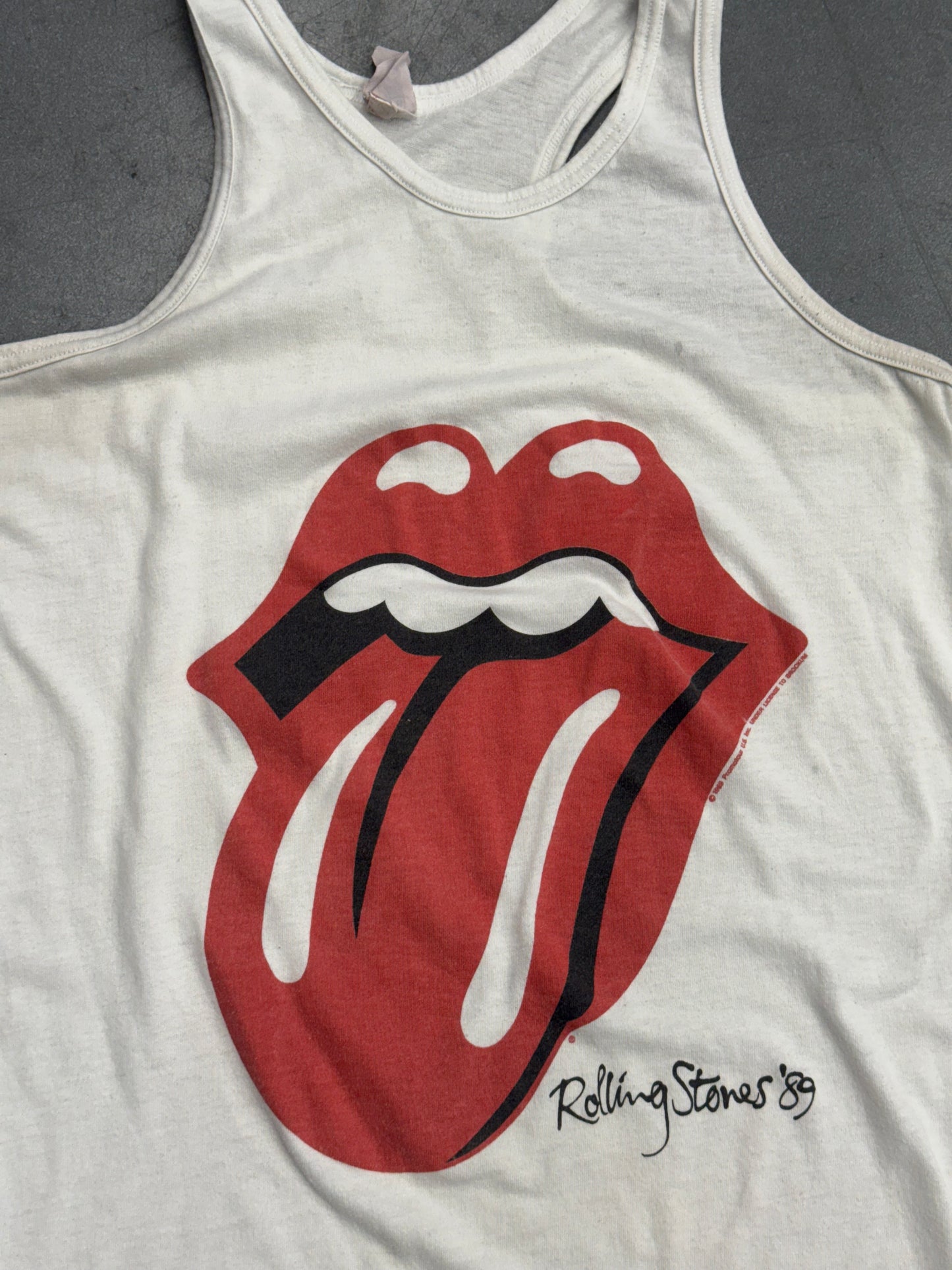1989 THE ROLLING STONES TONGUE TANK TOP (BROCKUM TAG)