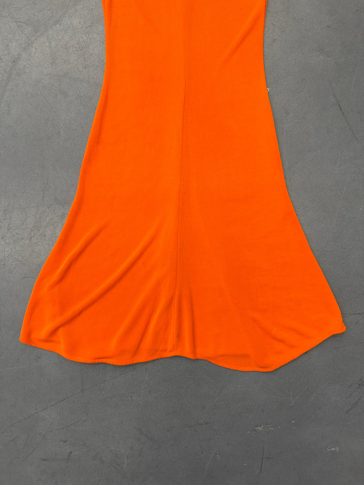 SS96 GIANNI VERSACE COUTURE ORANGE RAYON DRESS