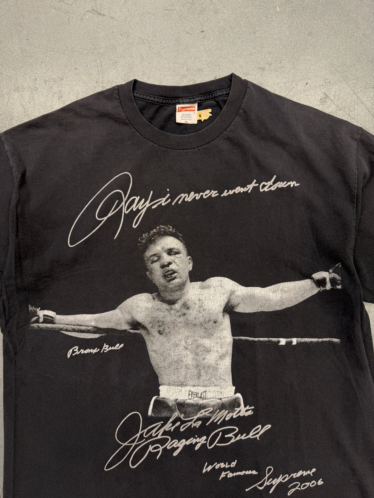 SS06 SUPREME JAKE LAMOTTA RAGING BULL TEE