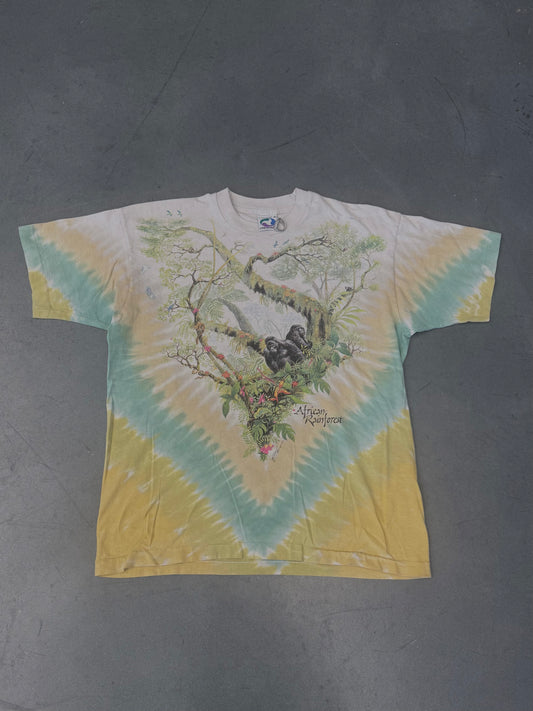 1992 AFRICAN RAINFOREST AOP TEE (LIQUID BLUE TAG)