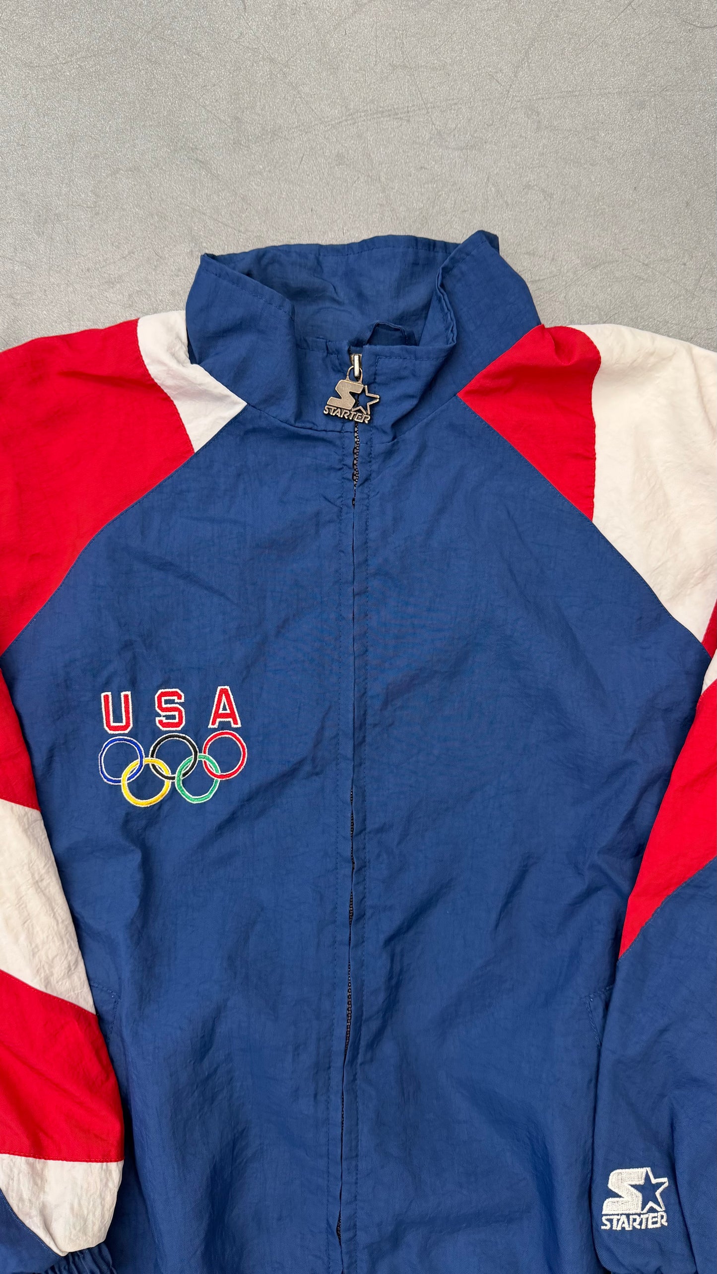 90S STARTER USA OLYMPICS ZIP UP WINDBREAKER JACKET